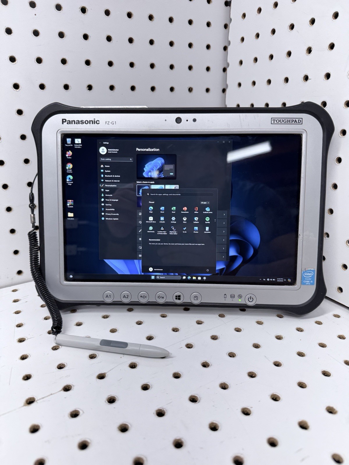 PANASONIC TOUGHPAD FZ-G1 8 GB LAN RJ45 Diagnostic Tablet I5 5th Gen Stylus Strap