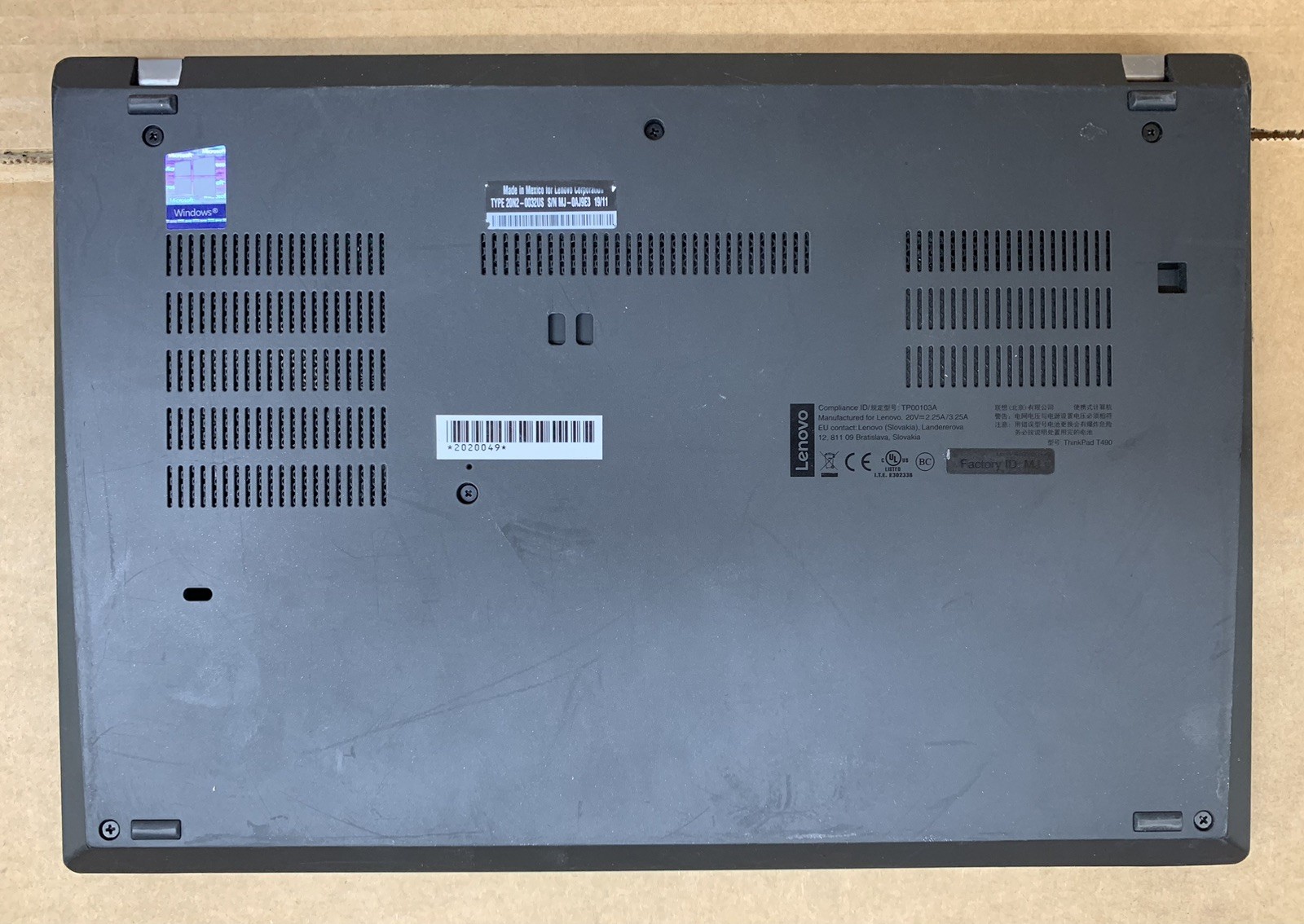 Lenovo ThinkPad T490s Intel Core i5-8265U@1.60GHz 8GB DDR4 RAM 240GB SSD WIN 11P