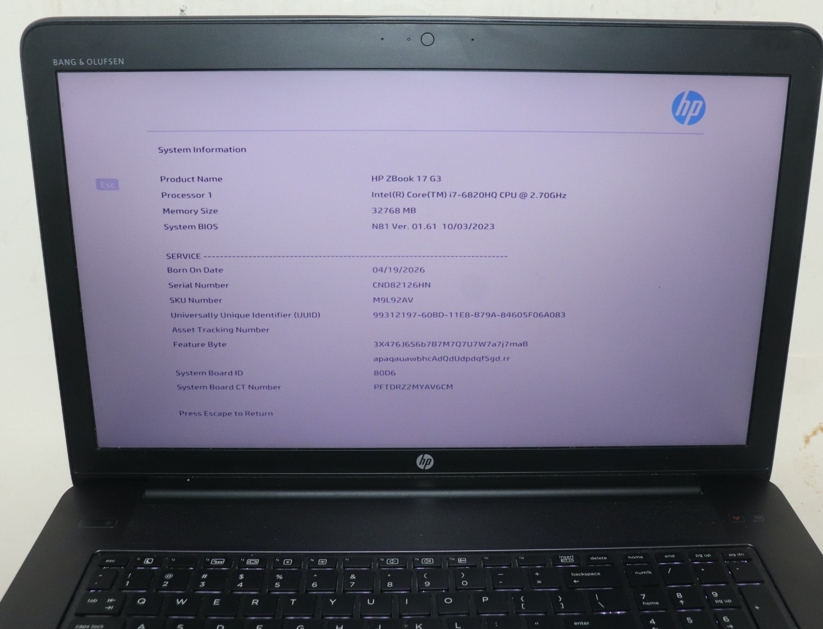 HP ZBOOK 17 G3 Workstation|Intel core i7@2.70GHz|32GB RAM|256 SSD|WIN11|NVIDIA