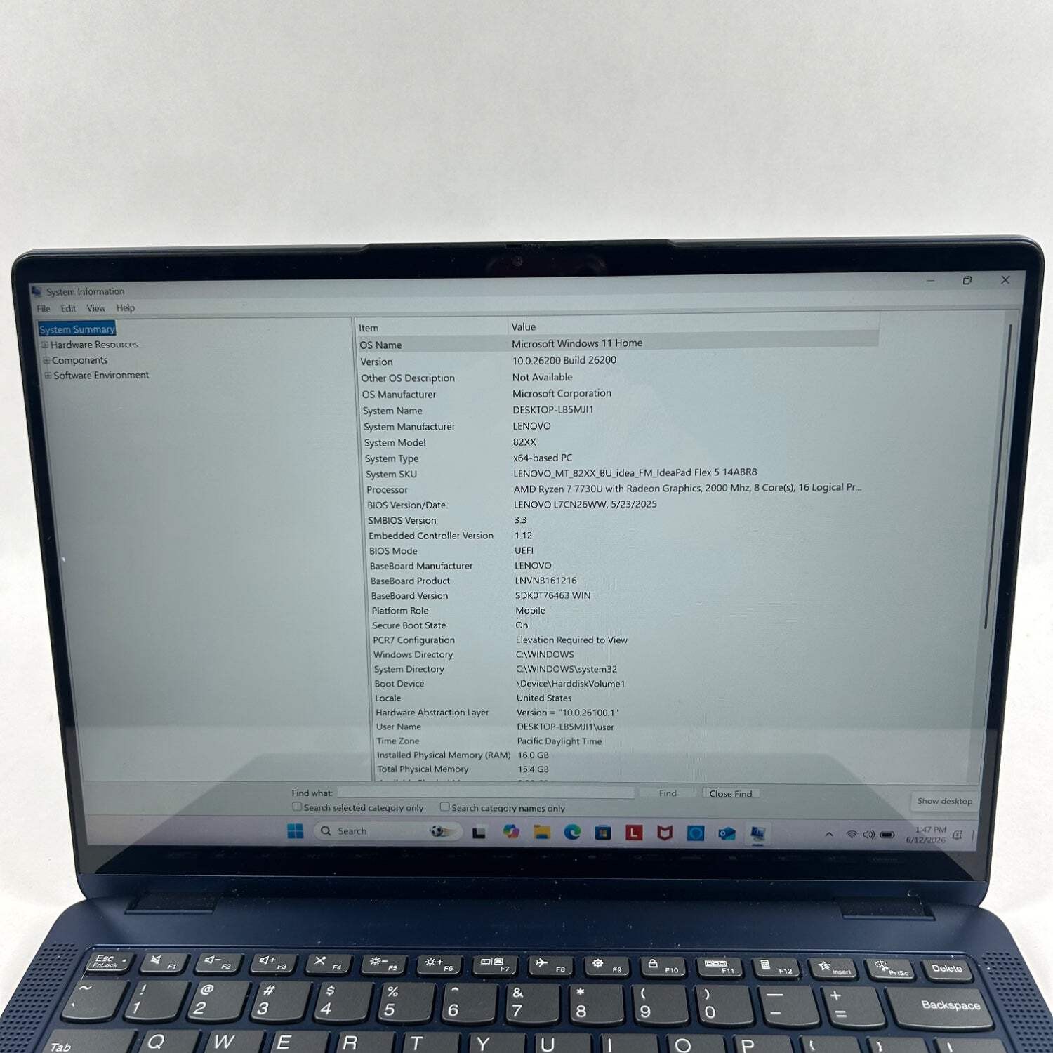 Lenovo IdeaPad 5 14ABR8 14″ Ryzen 7 7730U 2.0GHz 16GB RAM 512GB SSD