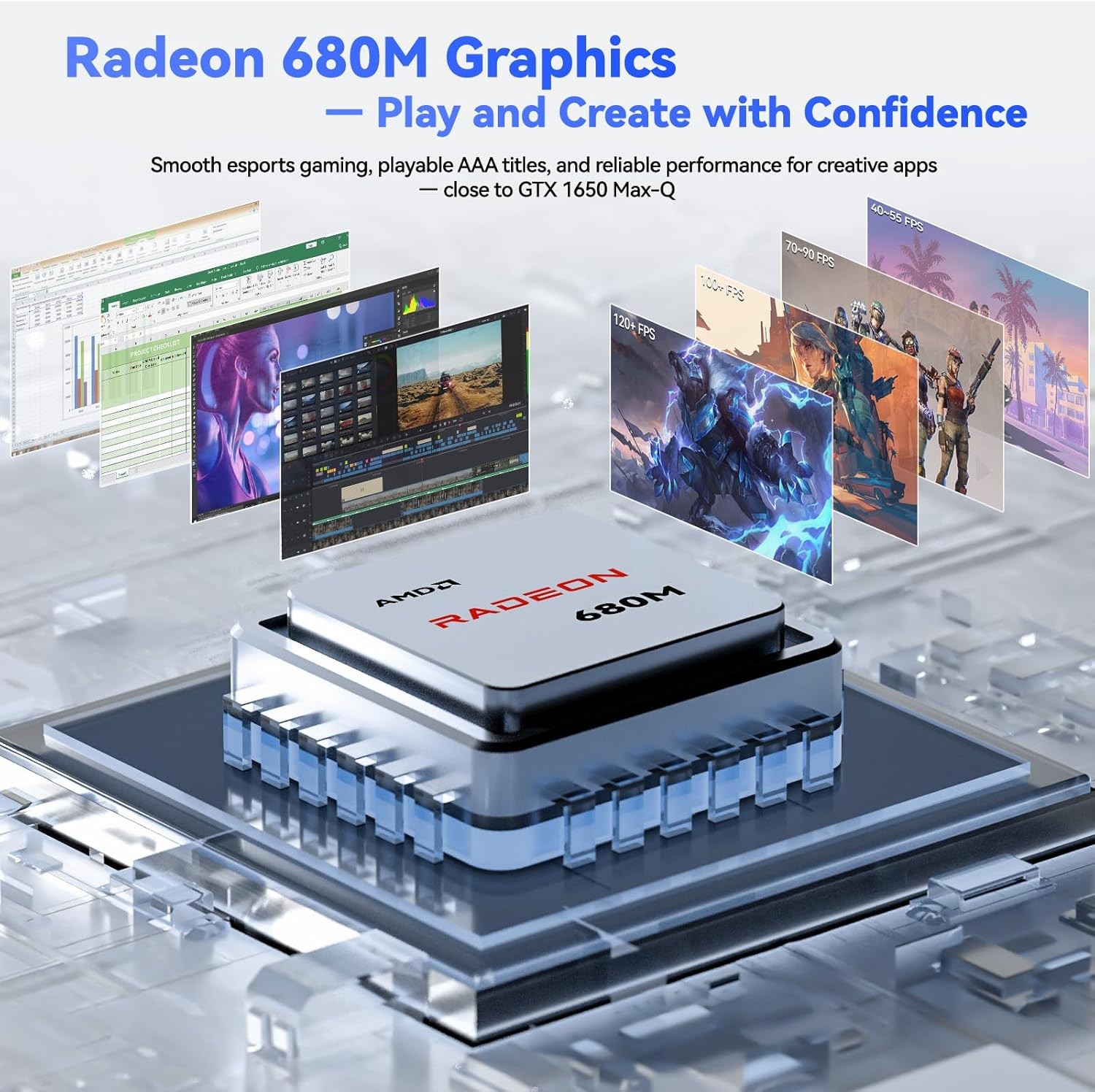 NIMO Gaming Laptop 17.3″FHD IPS AMD R7 7735HS Up to 4.75 GHz 16GB DDR5 RAM 256GB