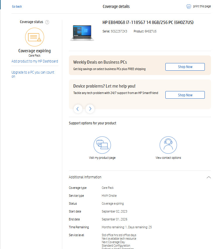 HP EliteBook 840 G8 14″ FHD Intel i7-1185G7 3GHz 8GB RAM 256GB SSD Wind 11 Pro