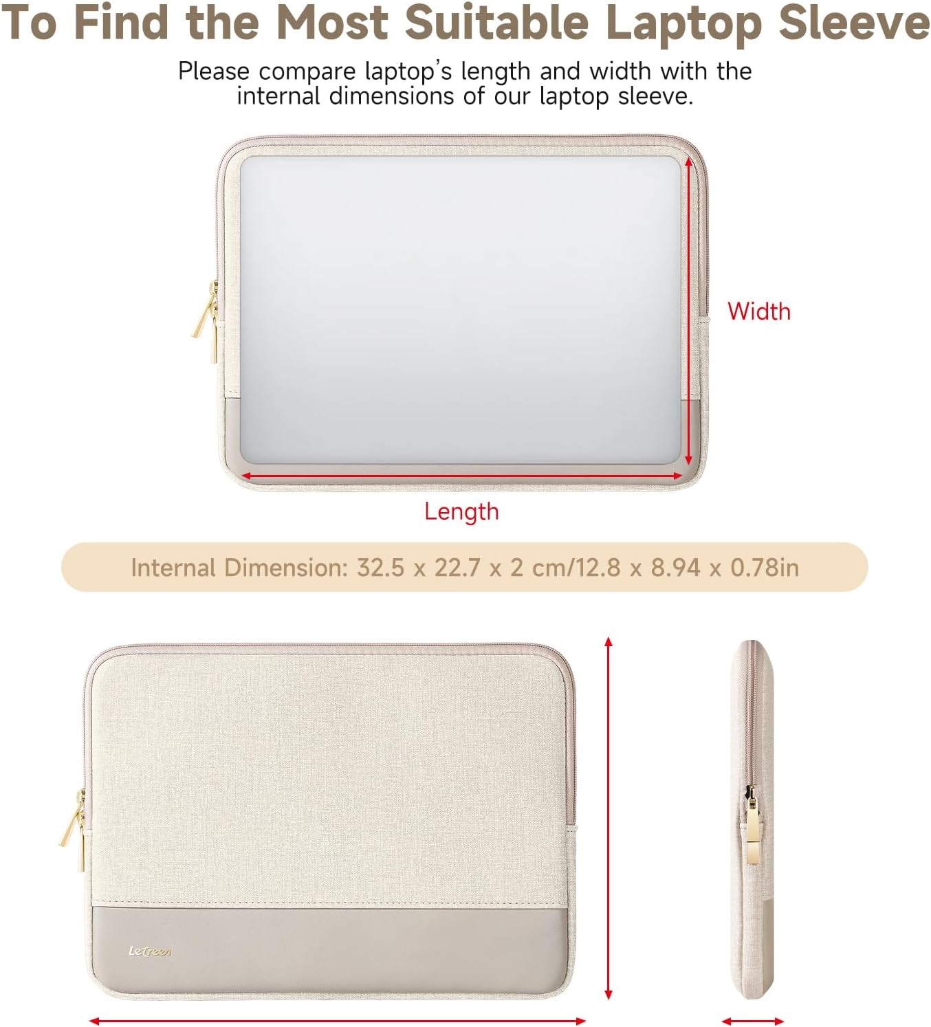 13-13.3 Inch Laptop Sleeve Case for MacBook Air M4 M3 M2 M1, HP, Dell, ASUS, Ace