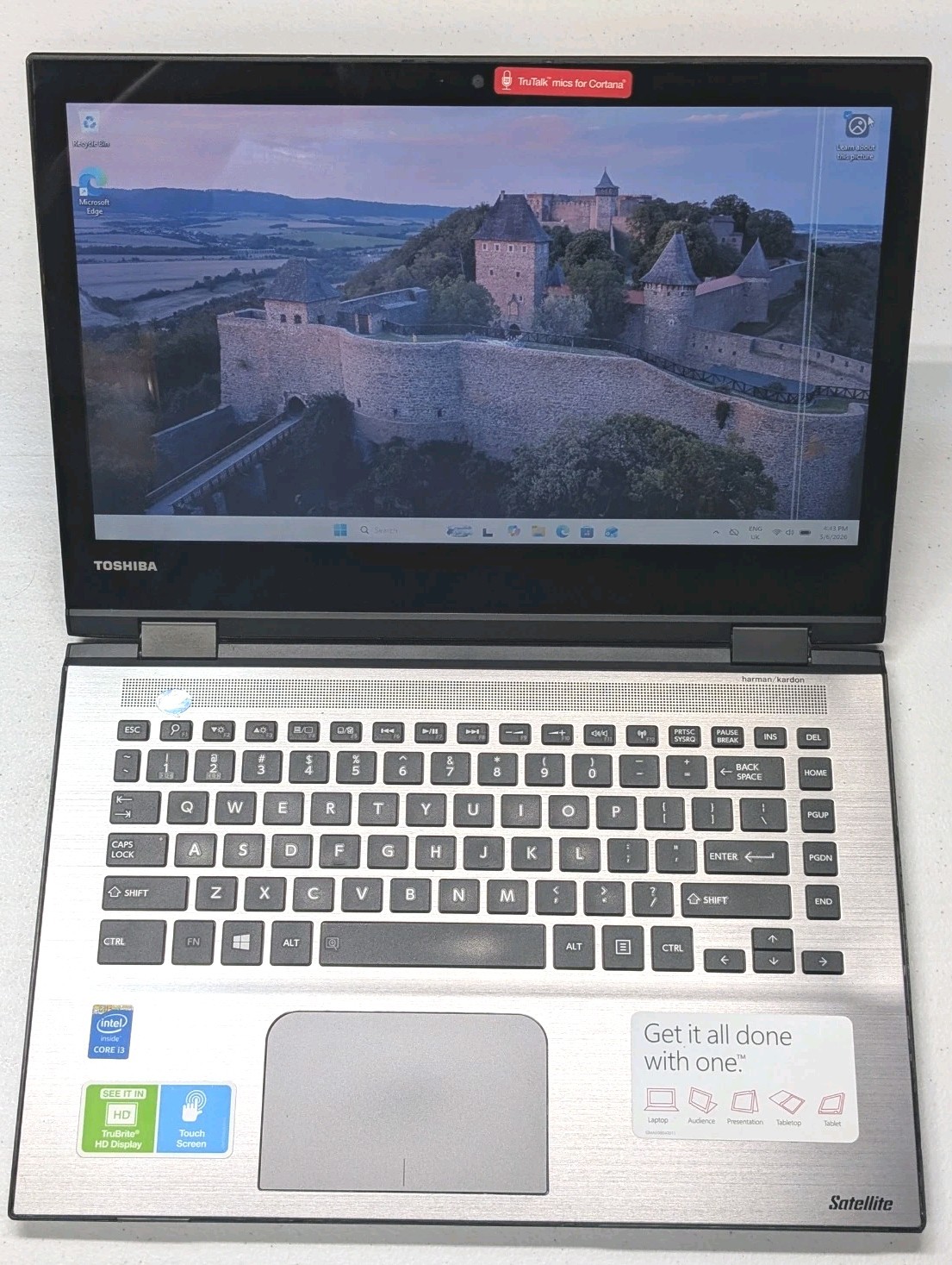 Collectable Toshiba Satellite E45W-C4200X 14in 500GB, 6GB RAM/ i3 5th Gn 2.1GHz