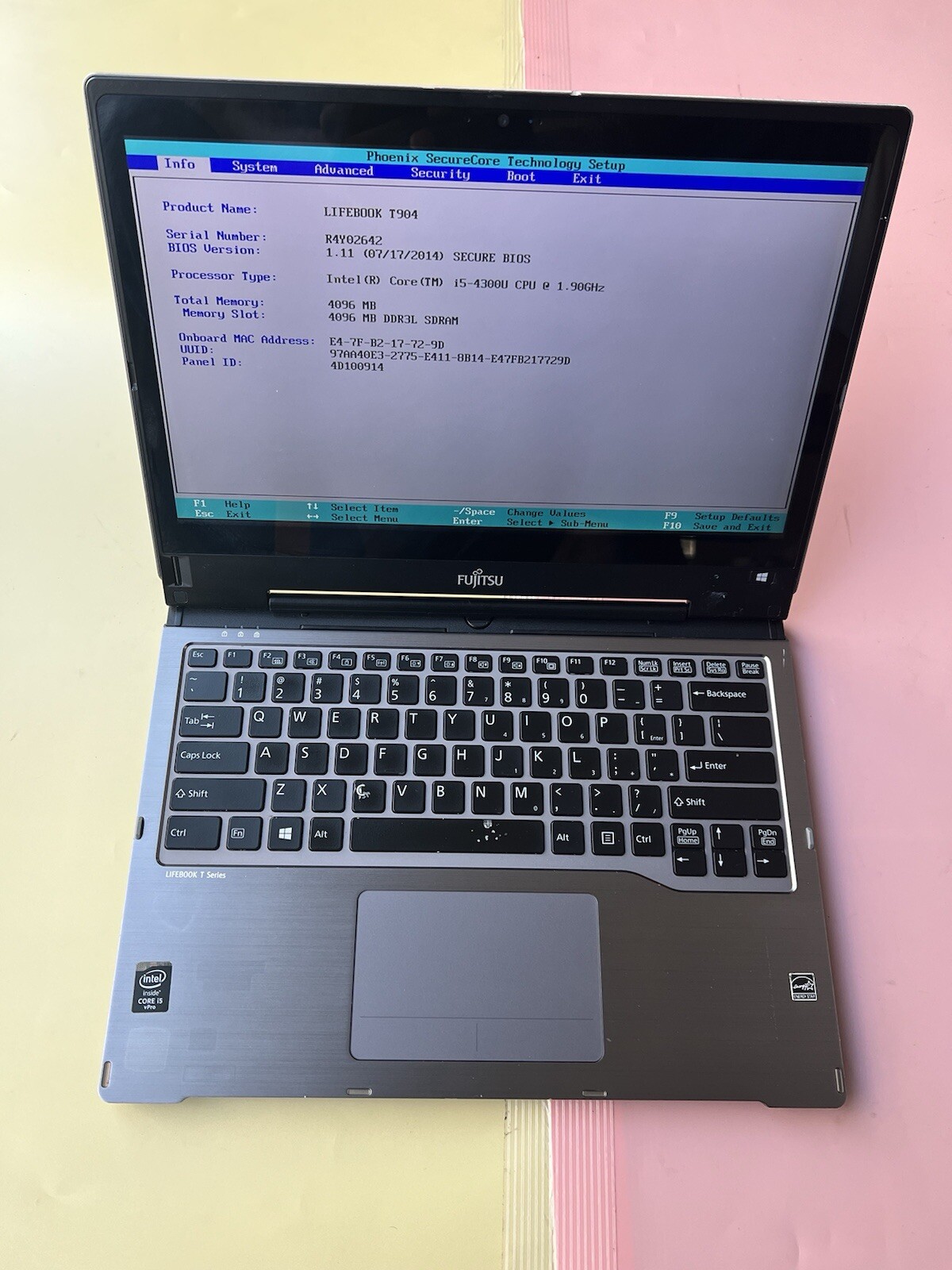 FUJITSU LIFEBOOK T904 (2 IN 1)Core i5-4300U 4GB RAM 500GB TOUCHSCREEN 2560×1440