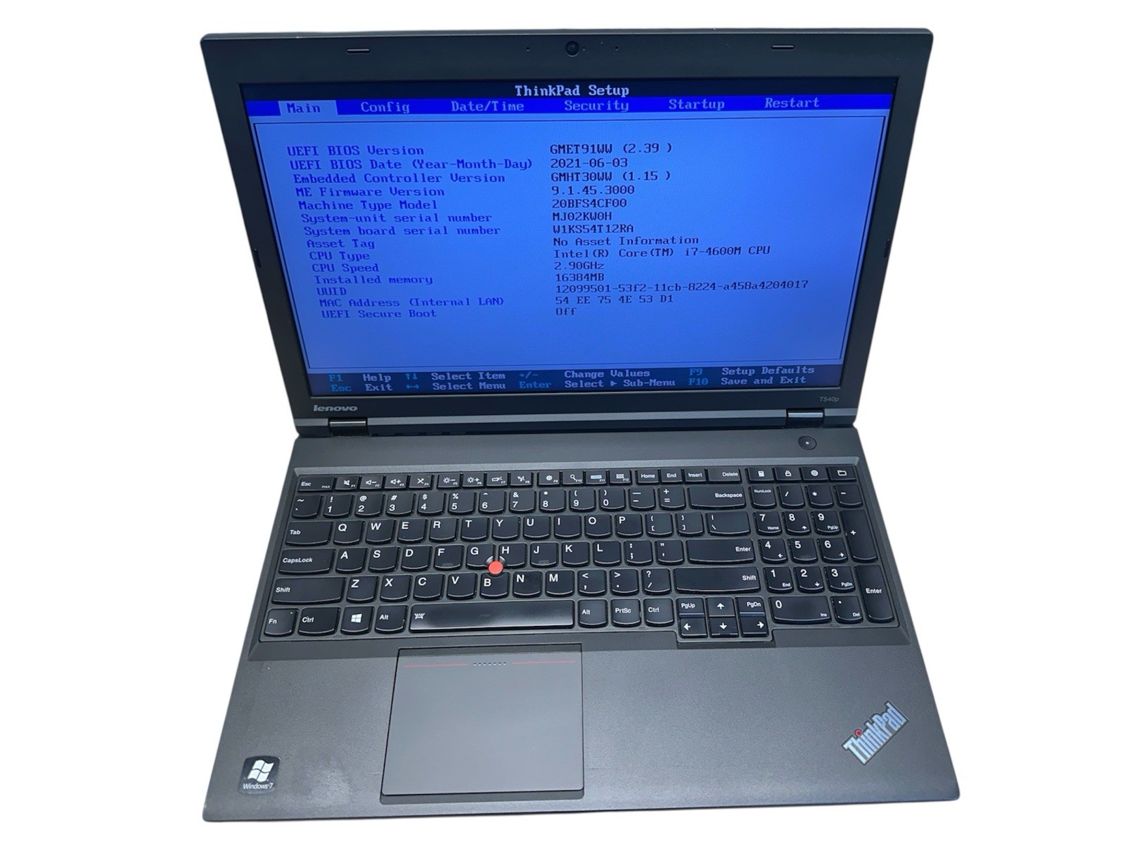 Lenovo Thinkpad T540P Intel i7-4600M 2.9GHz 16GB RAM No Drive / OS *READ!*