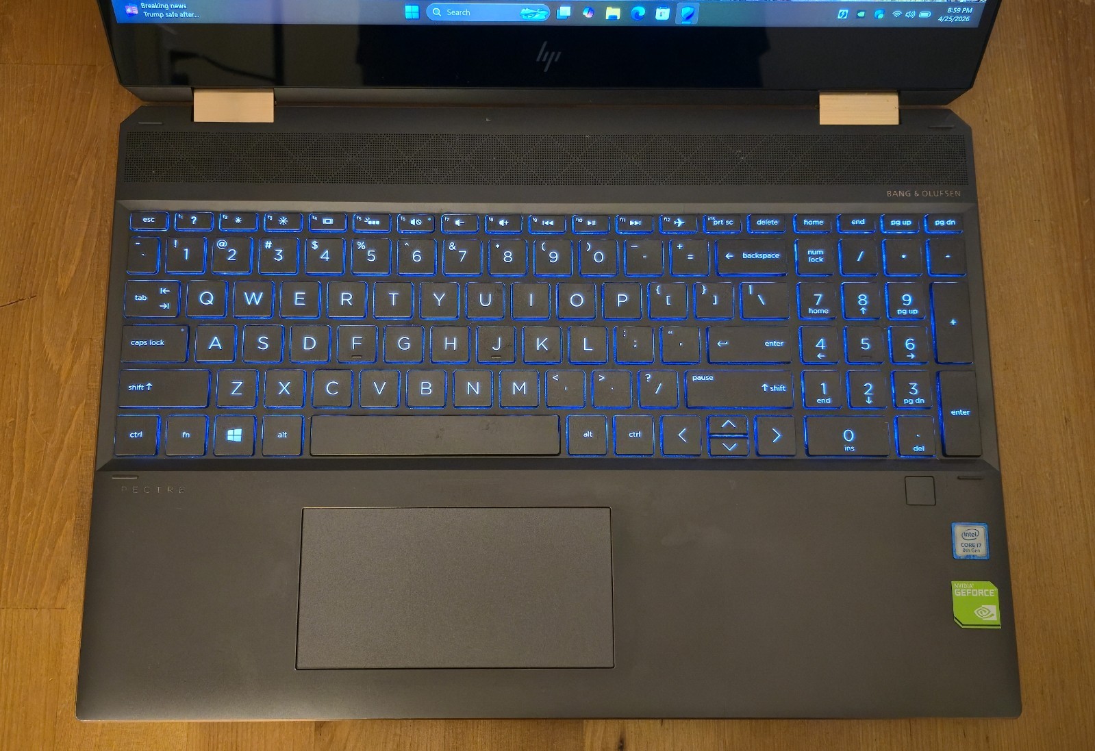 HP Spectre X360 15.6″ – 512GB SSD, i7 8th Gen. 16GB, 2-in-1 TOUCH + Charger, W11