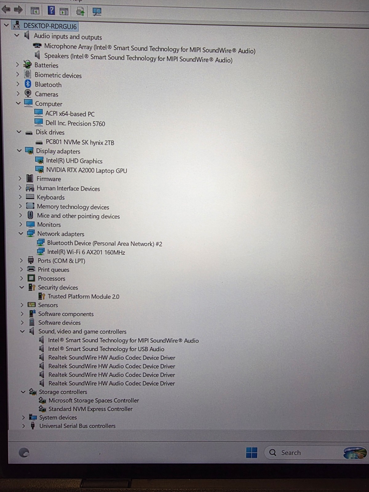 Dell Precision 5760 17″ 4K Touch i7-11850H 64GB 2TB NVIDIA RTX A2000-4GB Win 11P