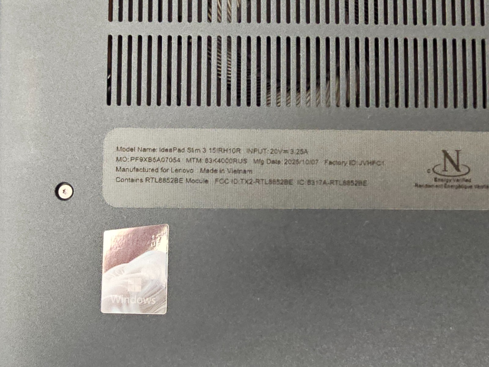 Lenovo Slim 3 15IRH10R, Intel Core 5 210H, 2.20 GHz, 16 GB RAM, 1 TB NVMe SSD