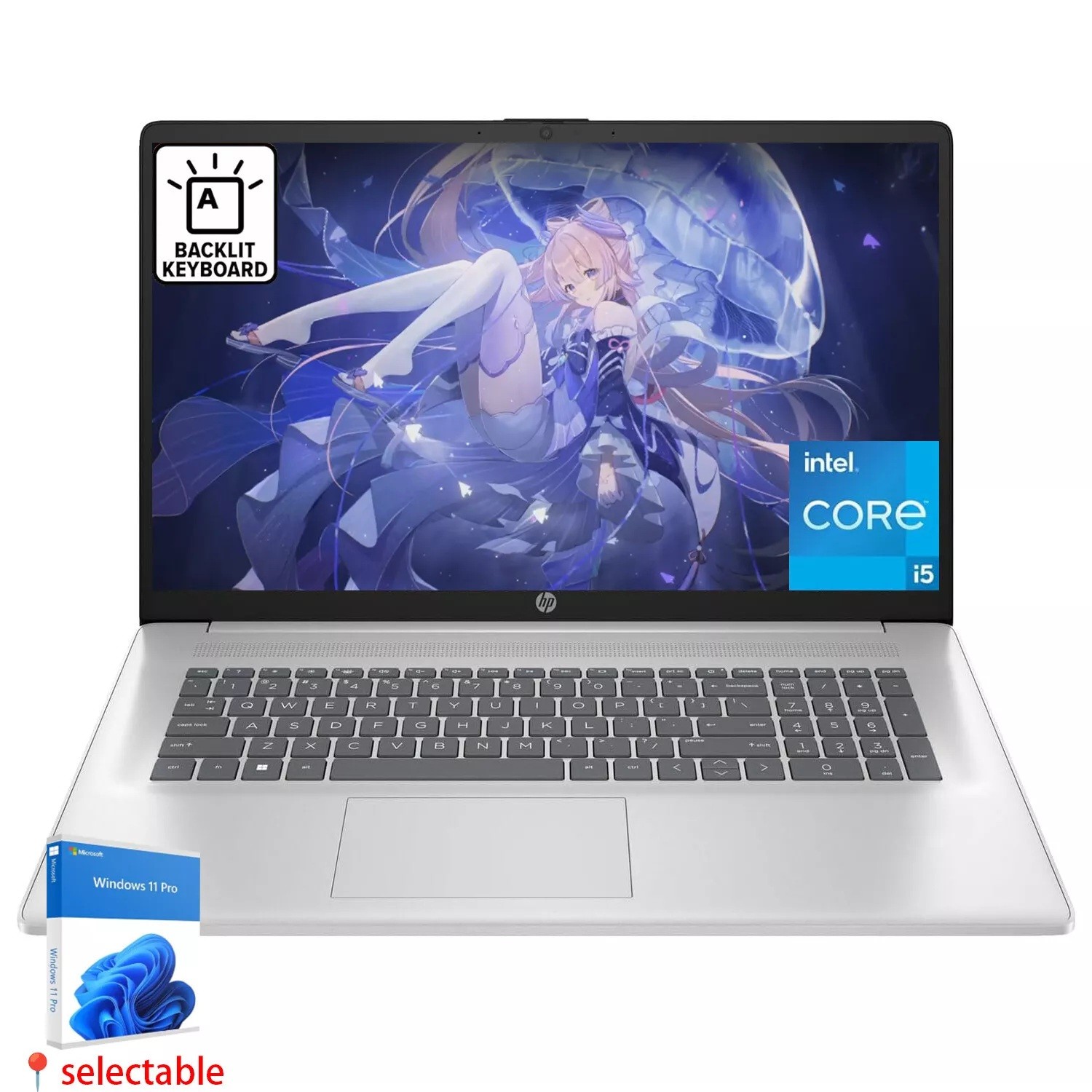 HP 17.3″HD Laptop Inter core i5-1334U UpTo 64GB RAM 4TB SSD Win11Pro Backlit