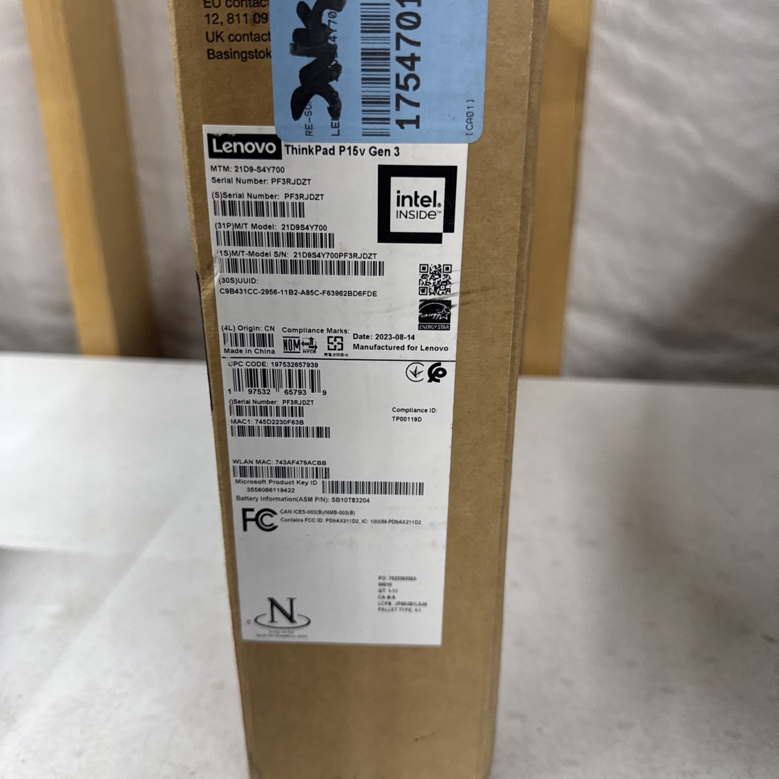 Lenovo ThinkPad P15v Gen 3 15″ FHD IPS Core i7-12700H T1200 16GB 512GB SSD W11P