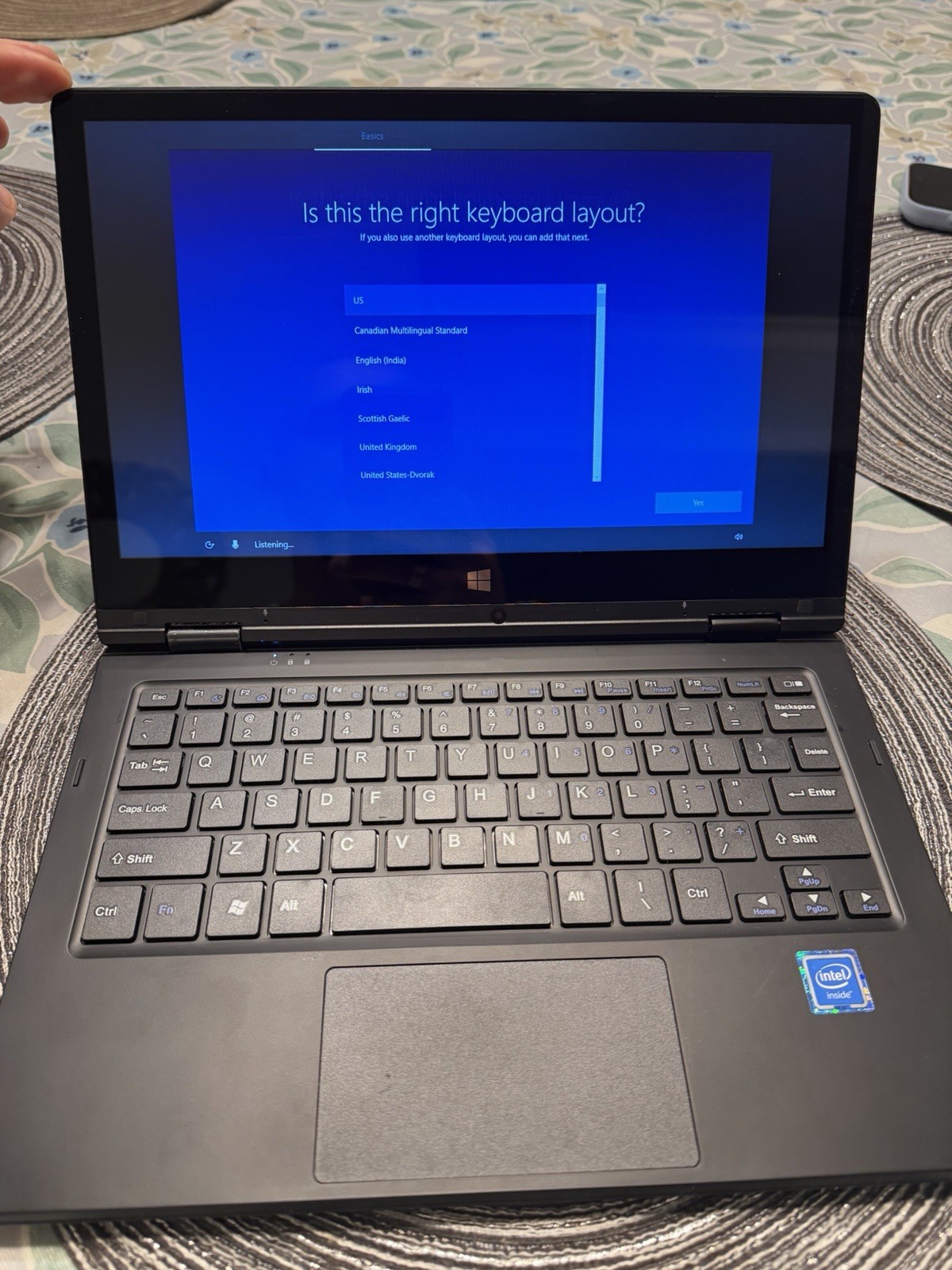 Ematic 11.6” Laptop Touchscreen Windows10 Intel Atom EWT118CB NS 64GB Used