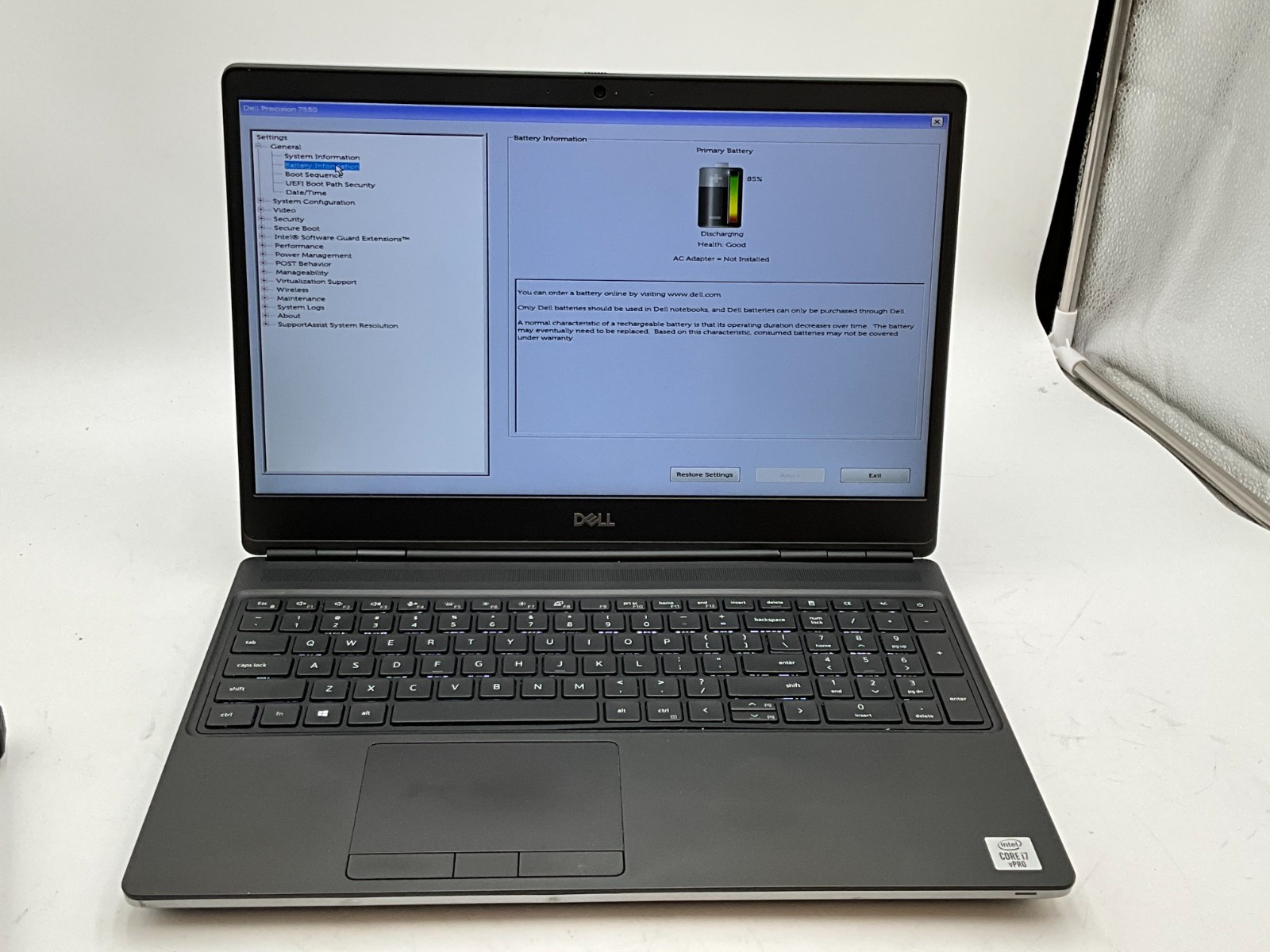 DELL Precision 7550 i7-10850H 2.70gh 32gb 512gb T2000 15.6″ LAPTOP GFP2043