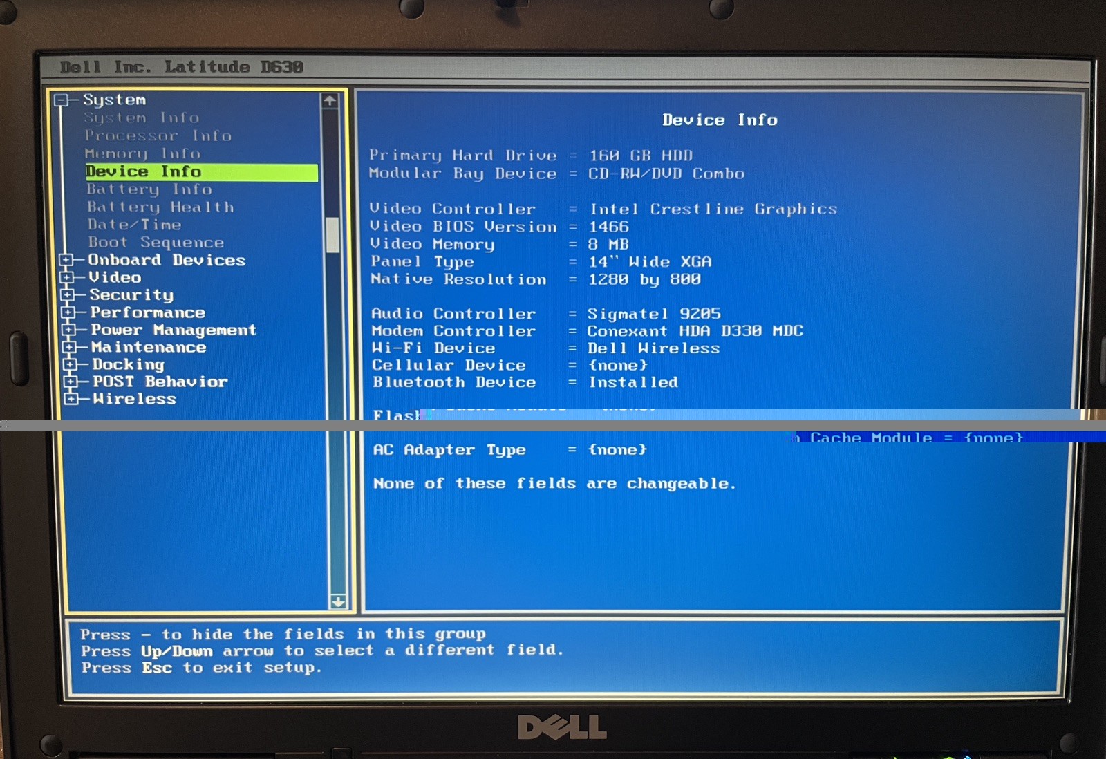 Dell Latitude D630 Retro Windows XP Laptop w/batt, chrg. (XJF1)