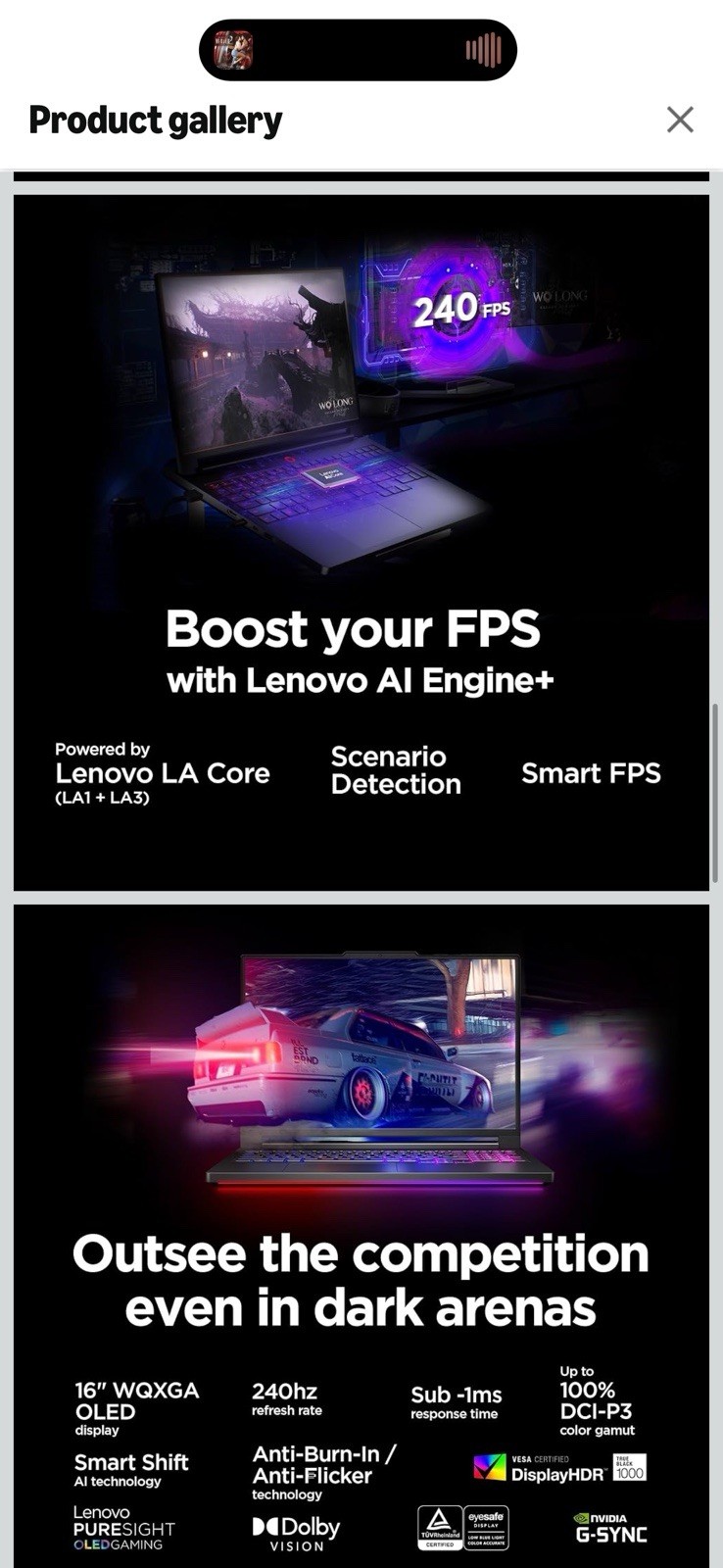 Lenovo Legion Pro 7i Gaming Laptop Ultra 9 RTX 5070 Ti 32GB 1TB SSD 16″