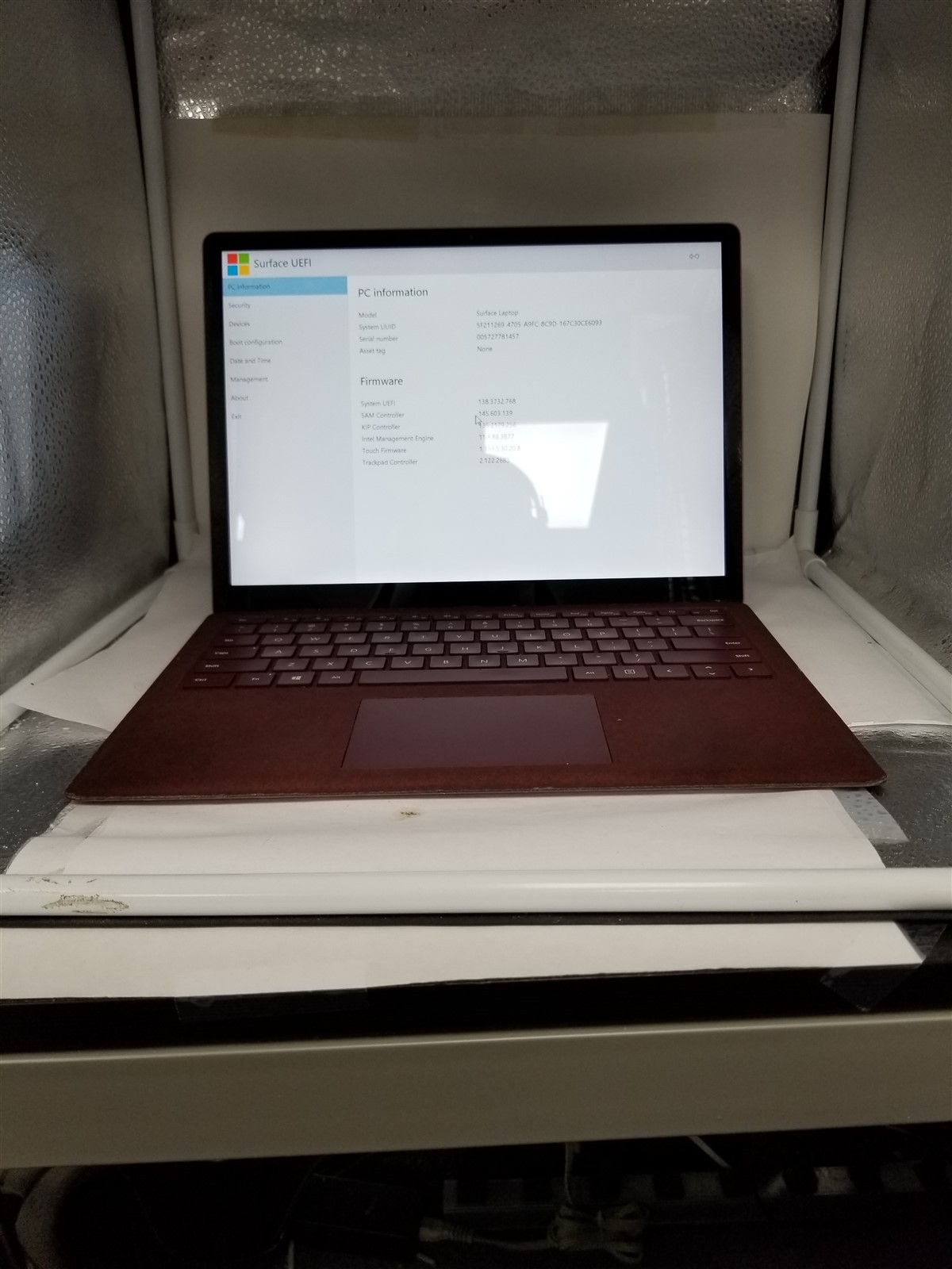 Microsoft Surface Laptop Core i5 13.5″ 8GB/256GB Burgundy Fully Working VG6301