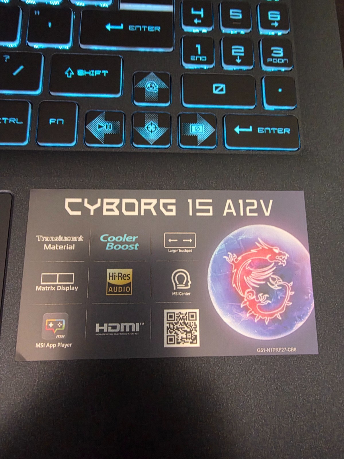 MSI Cyborg 15 A12VF Gaming Laptop–i7-12650H, RTX 4060, 64GB DDR5, 2TB SSD, 144Hz