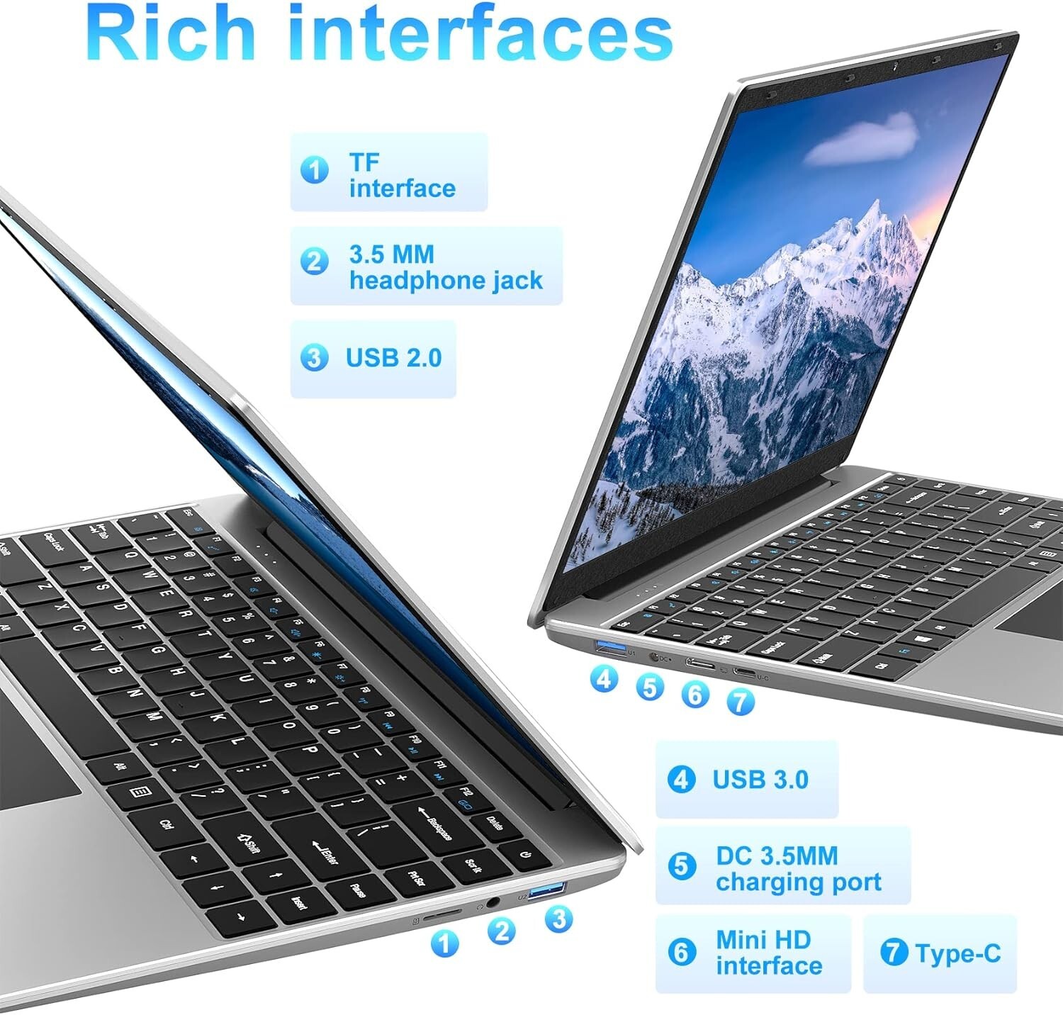Jumper Windows 11 Laptop, 14” FHD IPS Display, 256GB SSD 12GB RAM Intel N4100
