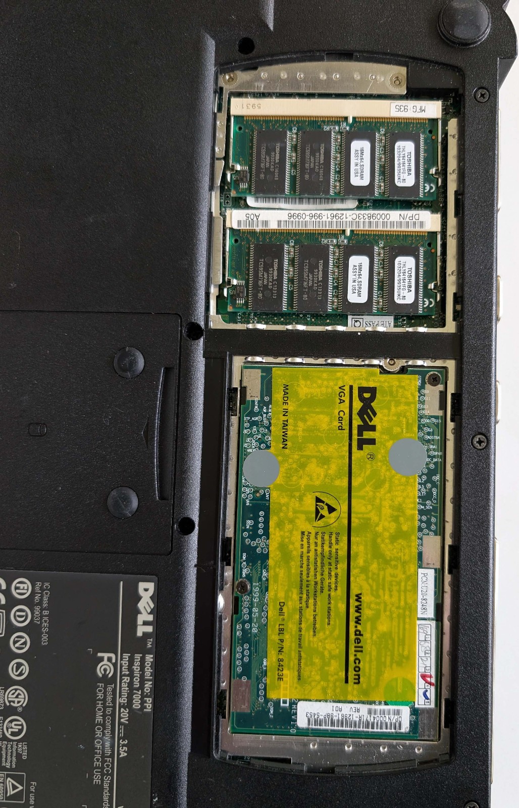 Dell Inspiron 7000 PPI Laptop Service Tag V85Z2 P/N 9277P Rev. A01 For Parts