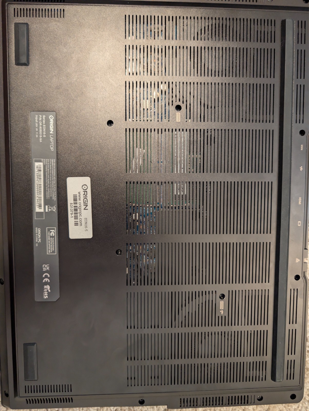 ORIGIN EON16-S 16” i9-13900H 32GB RAM 2TB SSD RTX 4070 Fully Functional