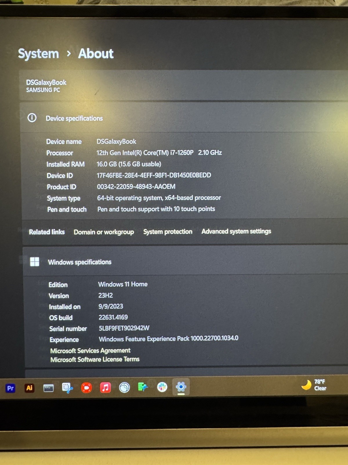 Samsung Galaxy Book2 Pro 360 15.6″ | Good Condition with Box and Charger