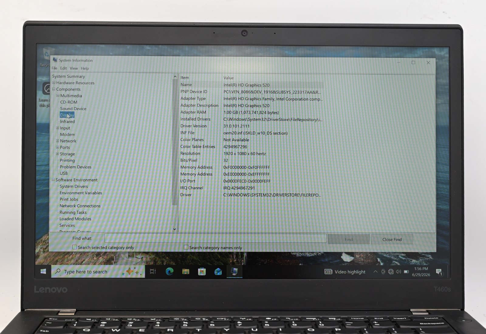 Lenovo Thinkpad T460s i5-6600u 2.6GHz 12GB RAM, 128GB SSD