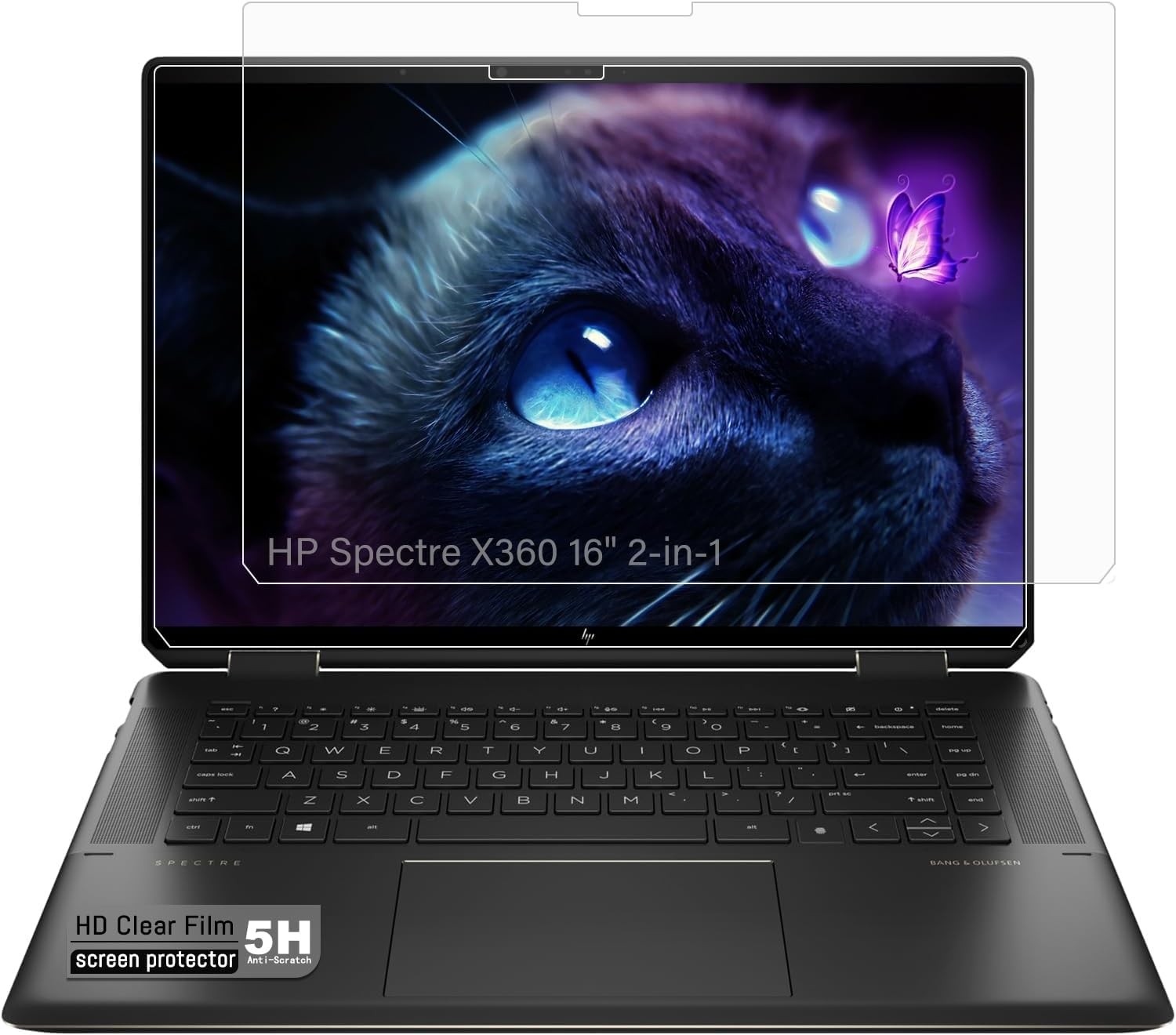 2 Pack Screen Protector for HP Spectre X360 16″ 2-in-1 Touchscreen Laptop, HD Cl