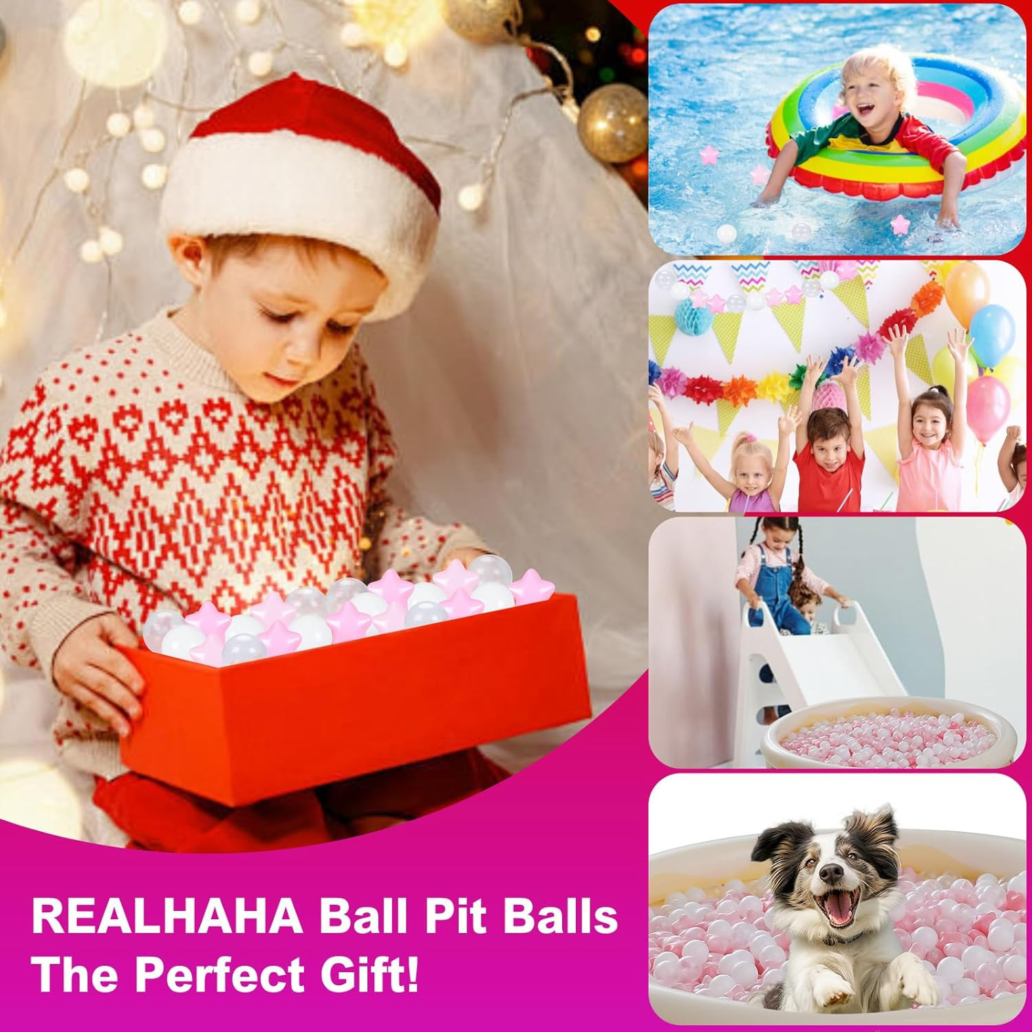 Ball Pit Balls 50 100 200 500, Star Shapes for Babies Kids Playpen Plastic Balls