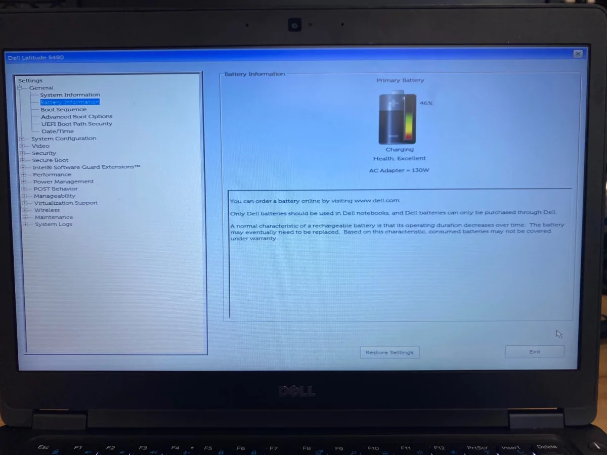 Dell Latitude 5480, i5-7300U, 8GB RAM, No SSD, For Parts