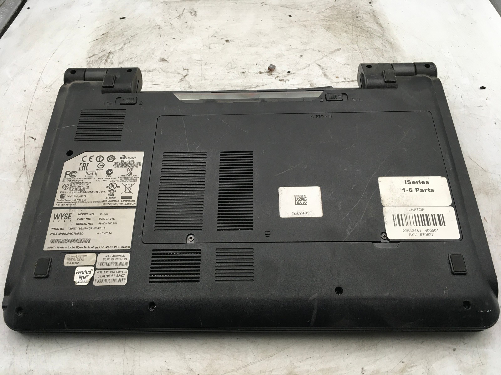 WYSE XN0M LAPTOP – FOR PARTS/BAD LCD – AMD G-T56N – 4GB RAM – READ DESCRIP – BB