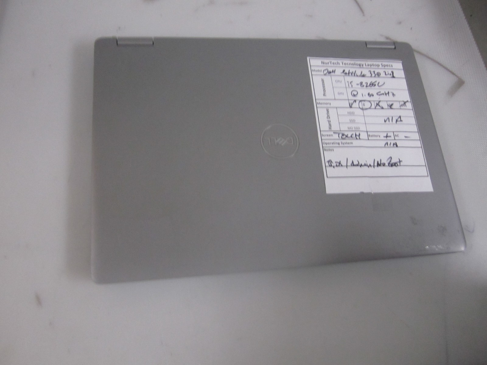 Dell 3310 2 in 1 I5-8265U 1.60GHZ 8GB NO HDD/AC/OS LAPTOP BIOS +