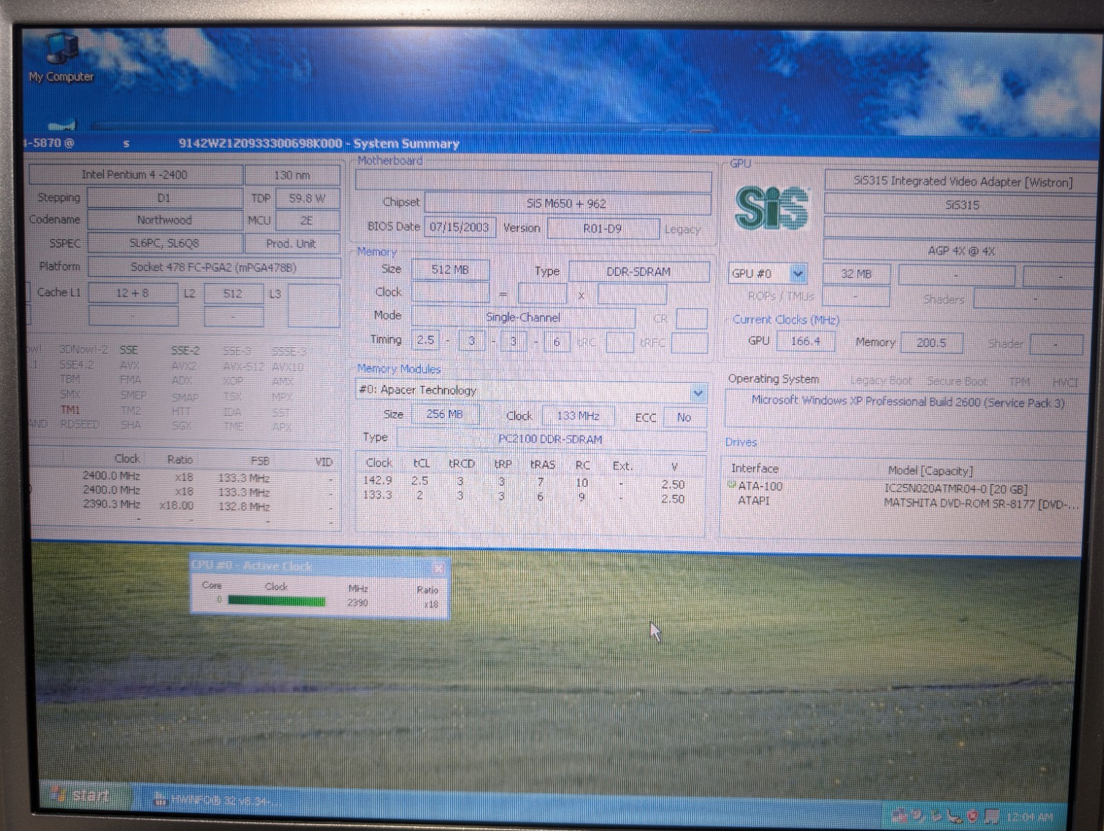 HOWARD MS2117 (1846) | PENTIUM 4 512MB RAM 20GB HDD | Win XP None on eBay!