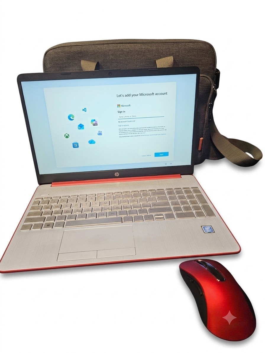 HP 15.6” Business Laptop, Travel Bag and Wireless Mouse