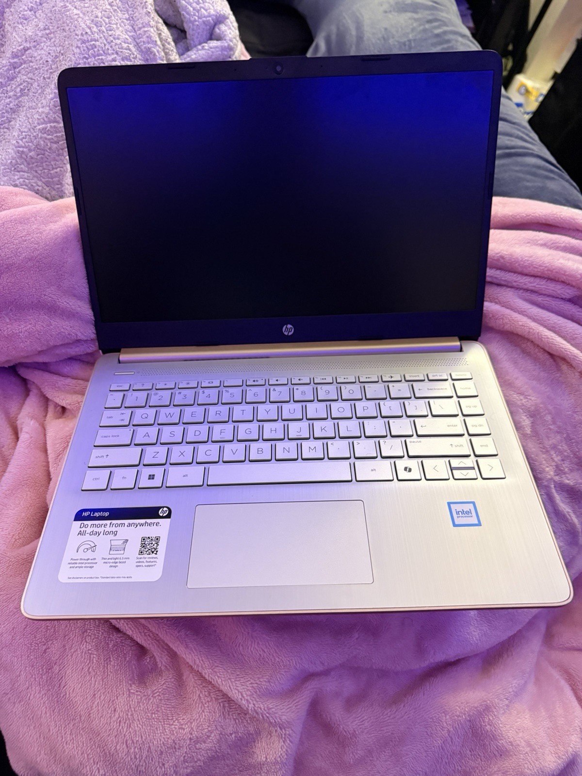 HP 15.6in Silver Laptop Intel Processor Windows HDMI USB-C SD Webcam