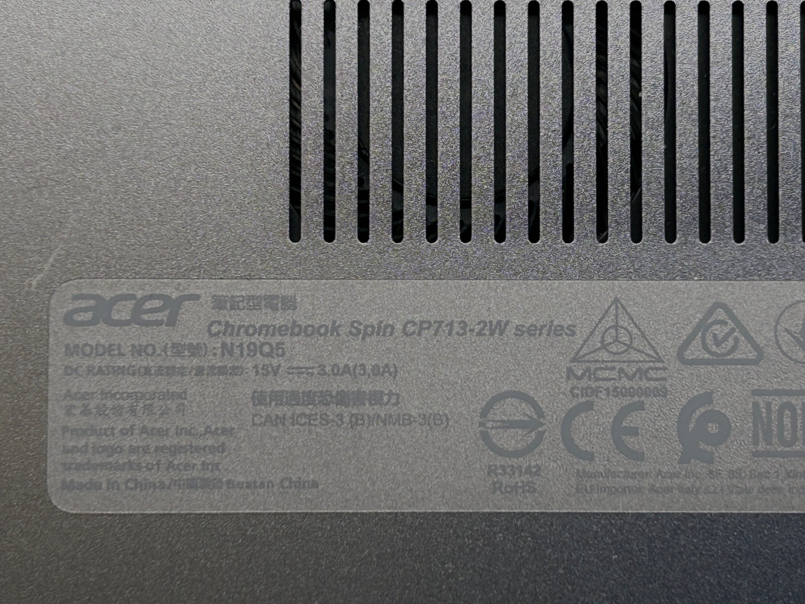 Acer Chromebook Spin 713 CP713-2W i3-10110U 8GB RAM 128GB SSD Read Description