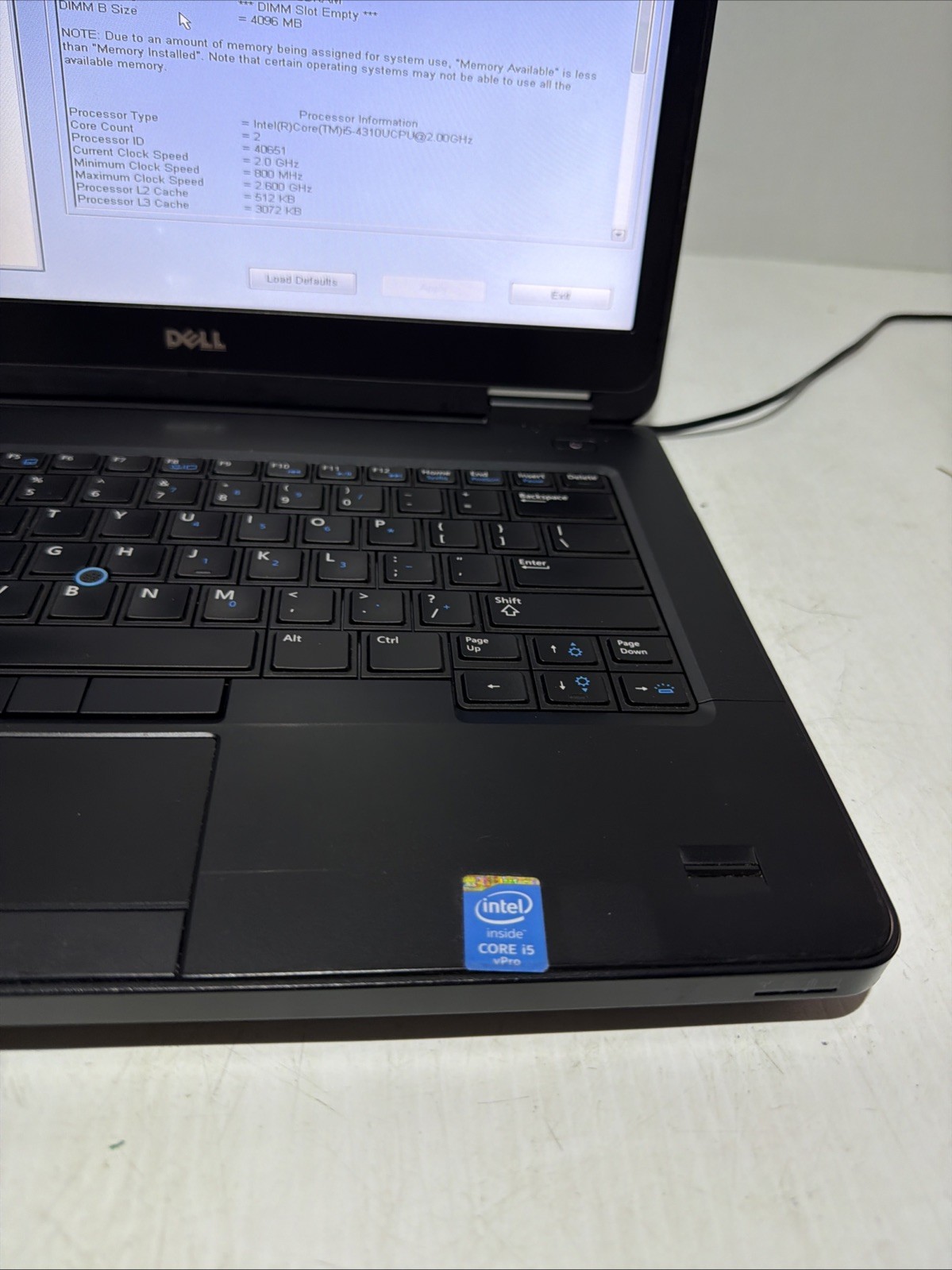 Dell Latitude E5440 14″ Laptop i5-4310U 4gb Ram No Drives Boots Bios No P/S