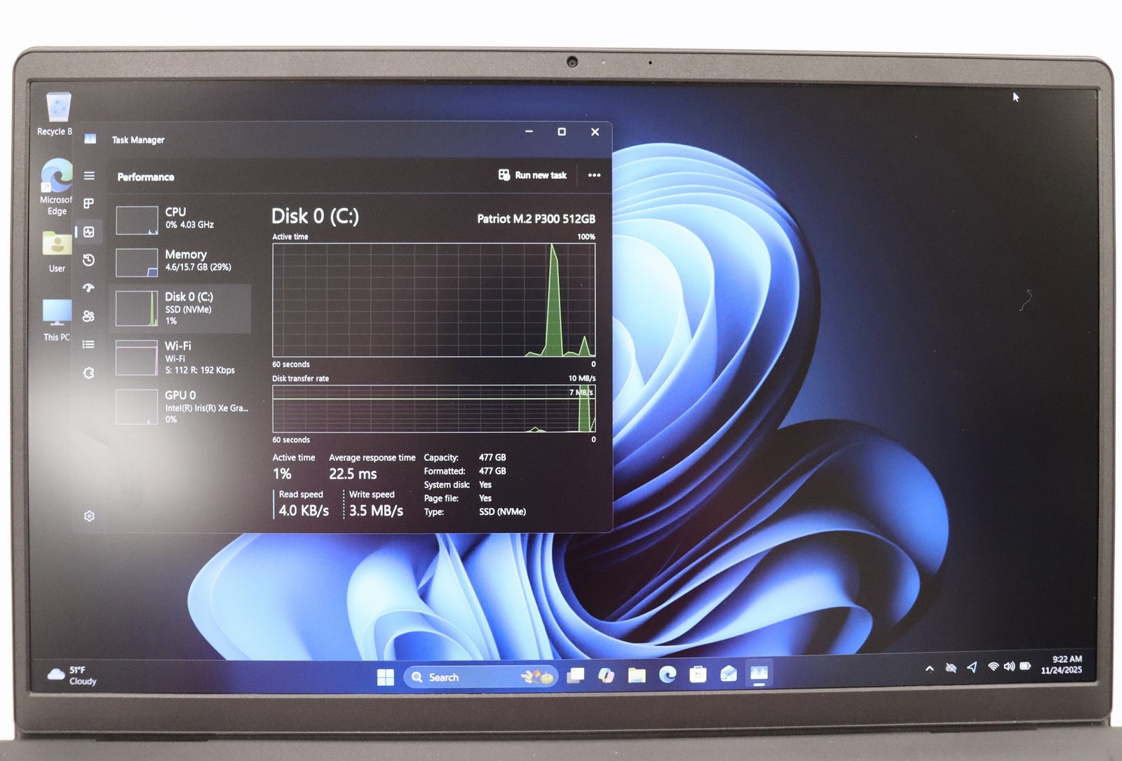 Dell Inspiron 15 3520 15.6″ i5-1235U 16GB RAM 512GB NVMe W11 Home