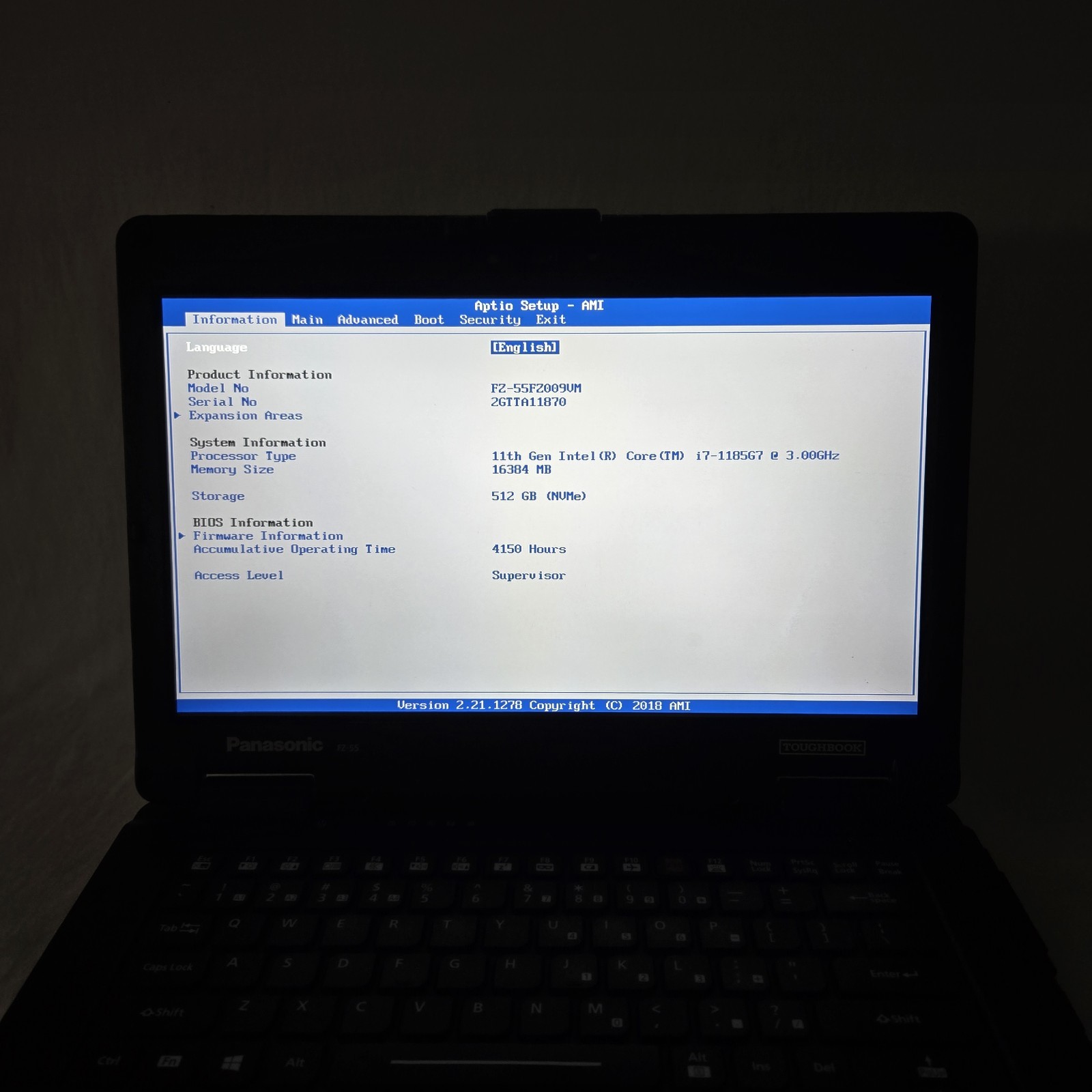 Panasonic Toughbook FZ-55 MK2 i7-1185G7 512GB SSD 16GB Ram | GPS & 4G | Grade B