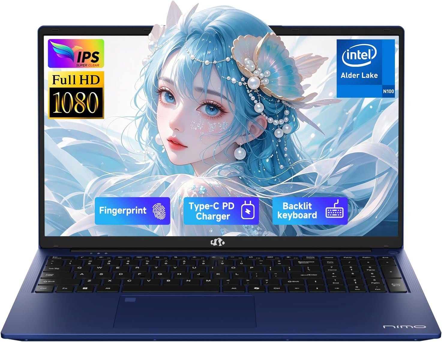 NIMO 17.3″ FHD IPS Student Laptop Intel Pentium 4 Cores N100 8GB RAM 256GB SSD