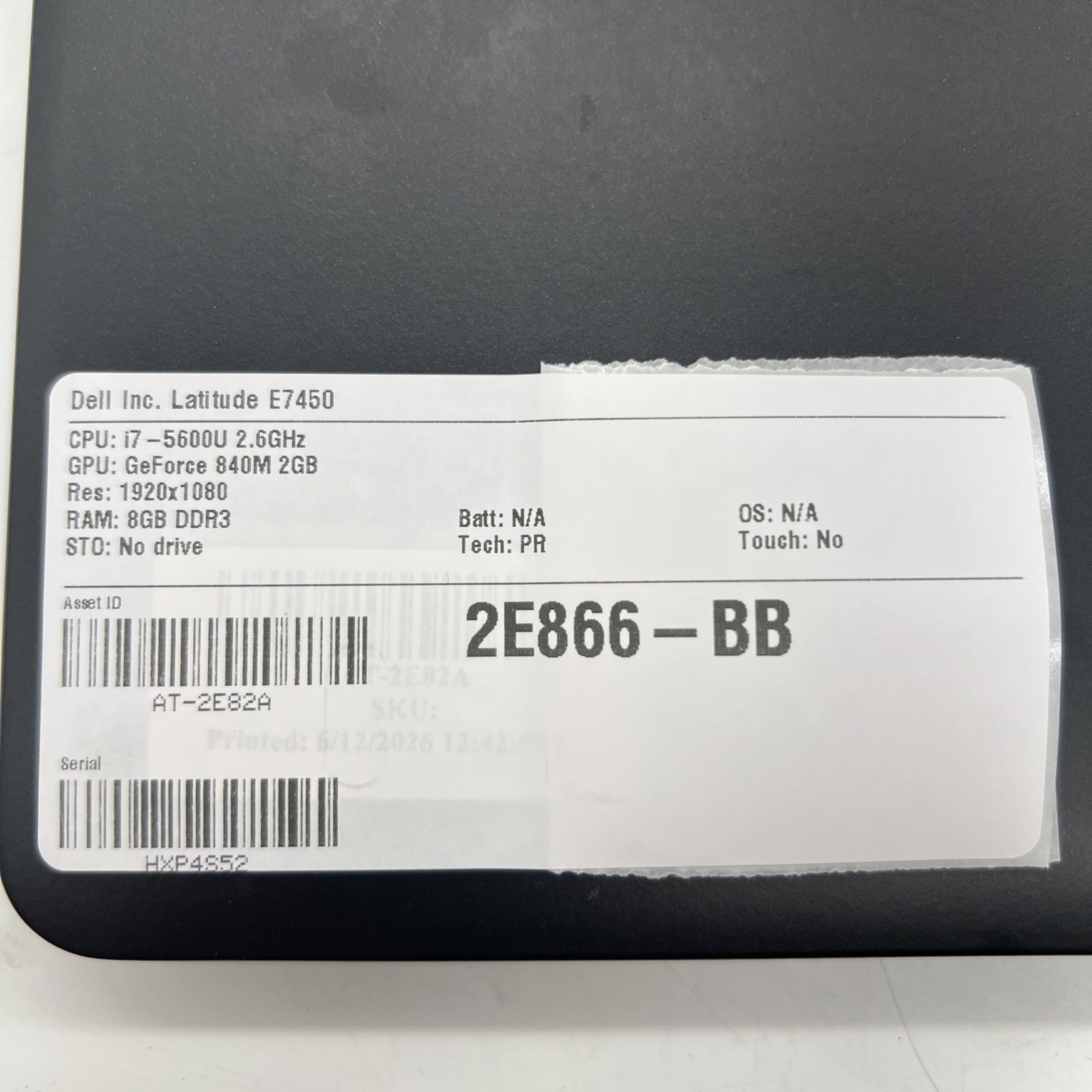 Dell Latitude E7450 i7 5600U 2.6GHz 8GB RAM No Drive No OS No Battery