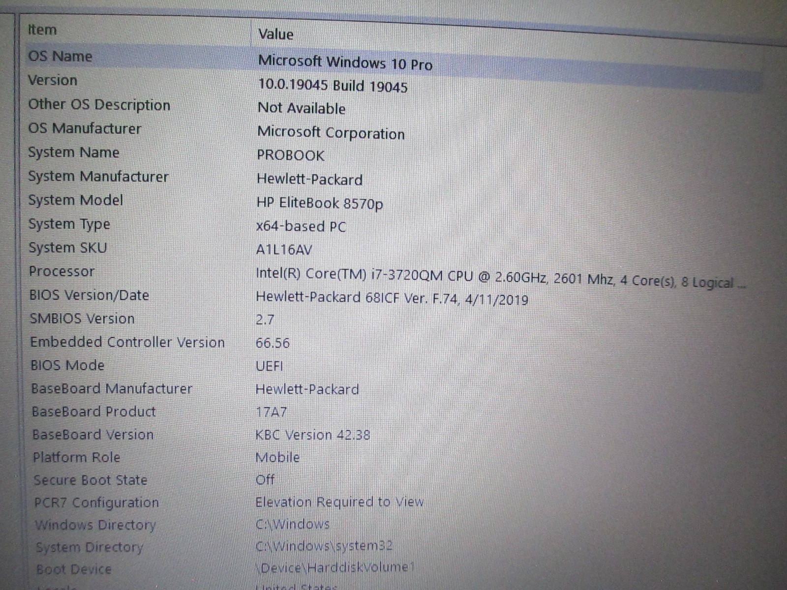 HP Elitebook 8570p i7 VPro QUAD CORE/Win 10 Pro*/16GB Ram/Charger *ACTIVATED