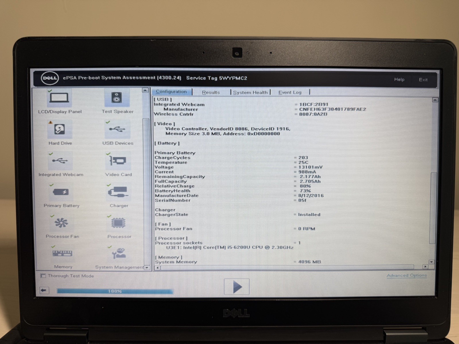 Dell Latitude E7470 Laptop Intel Core i5 6th Gen No HD/OS/AC Adapter