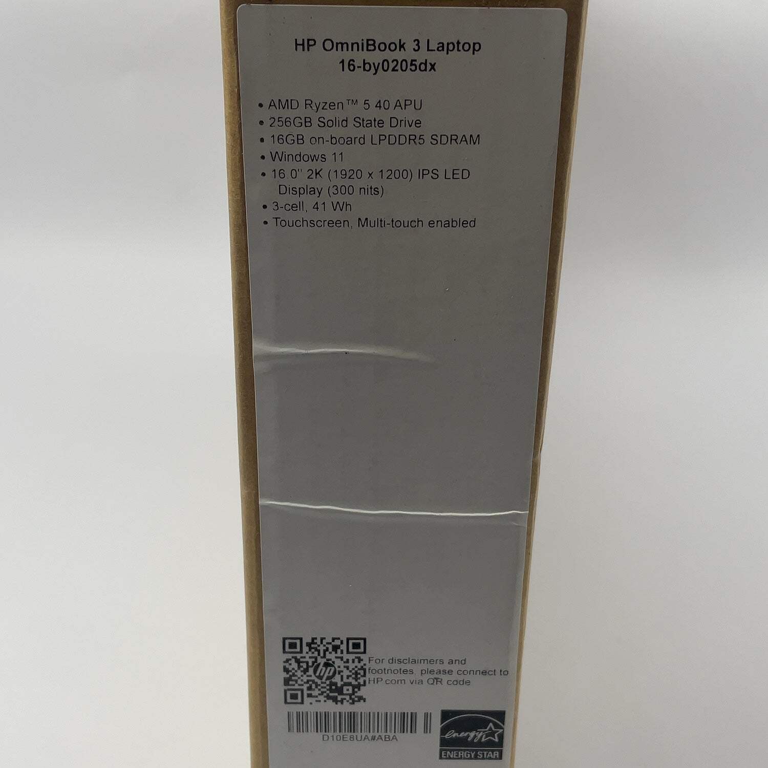 New HP OmniBook 3 16-by0205dx 16″ Ryzen 5 40 2.5GHz 16GB RAM 256GB SSD