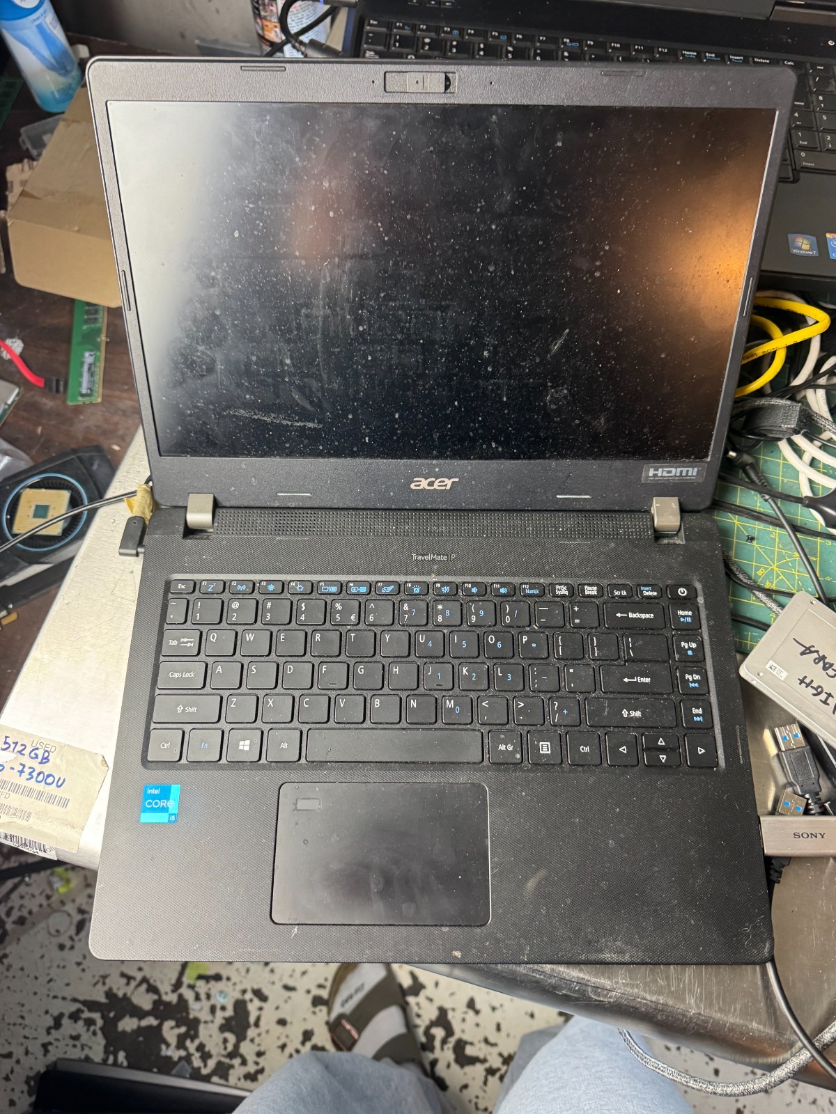 ACER TRAVELMATE P214 Core i5, 8GB RAM, 512GB NVME Laptop for Parts #4351