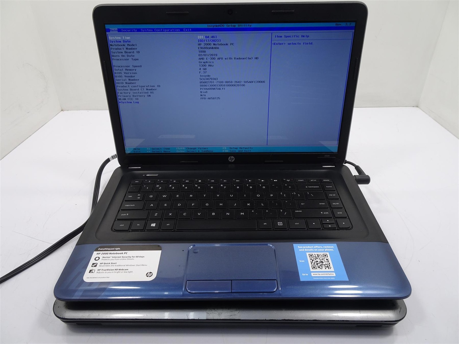 Lot 2 HP 2000-Series AMD E-300 1.30GHZ 4GB RAM NO HD – Laptops