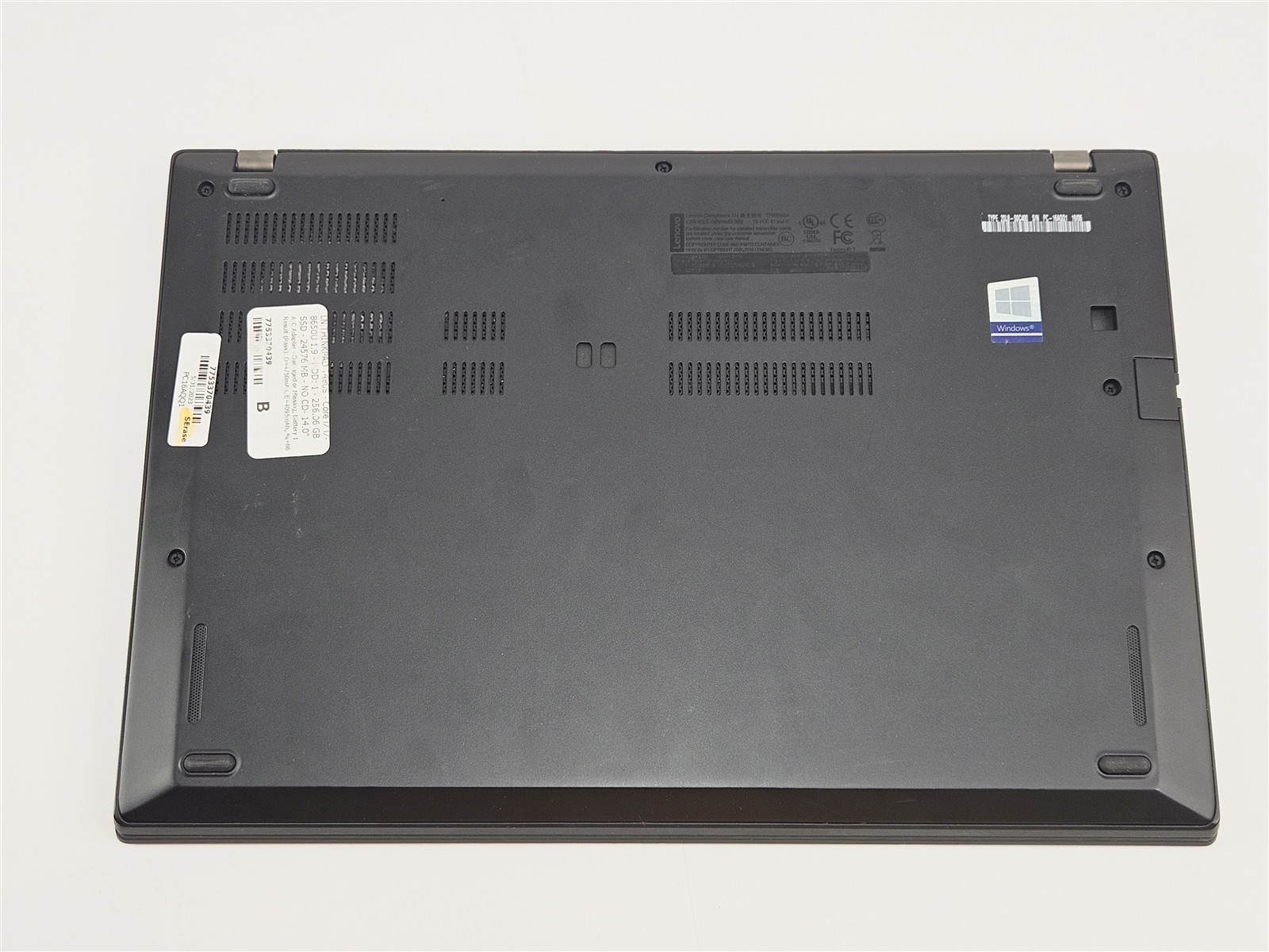 Lenovo 14″ ThinkPad T480s 24GB 256GB Intel Core i7-8650U Ultrabook No OS