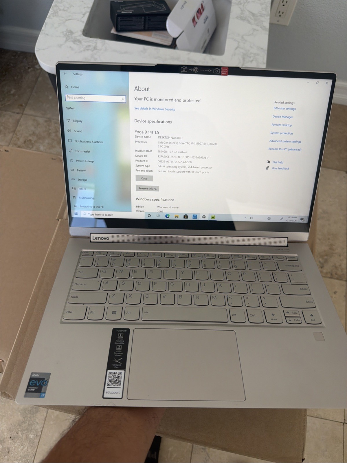 Lenovo Yoga 512 GB SSD Intel Core i7-1185G7 2.9GHz 16GB RAM) ? – READ