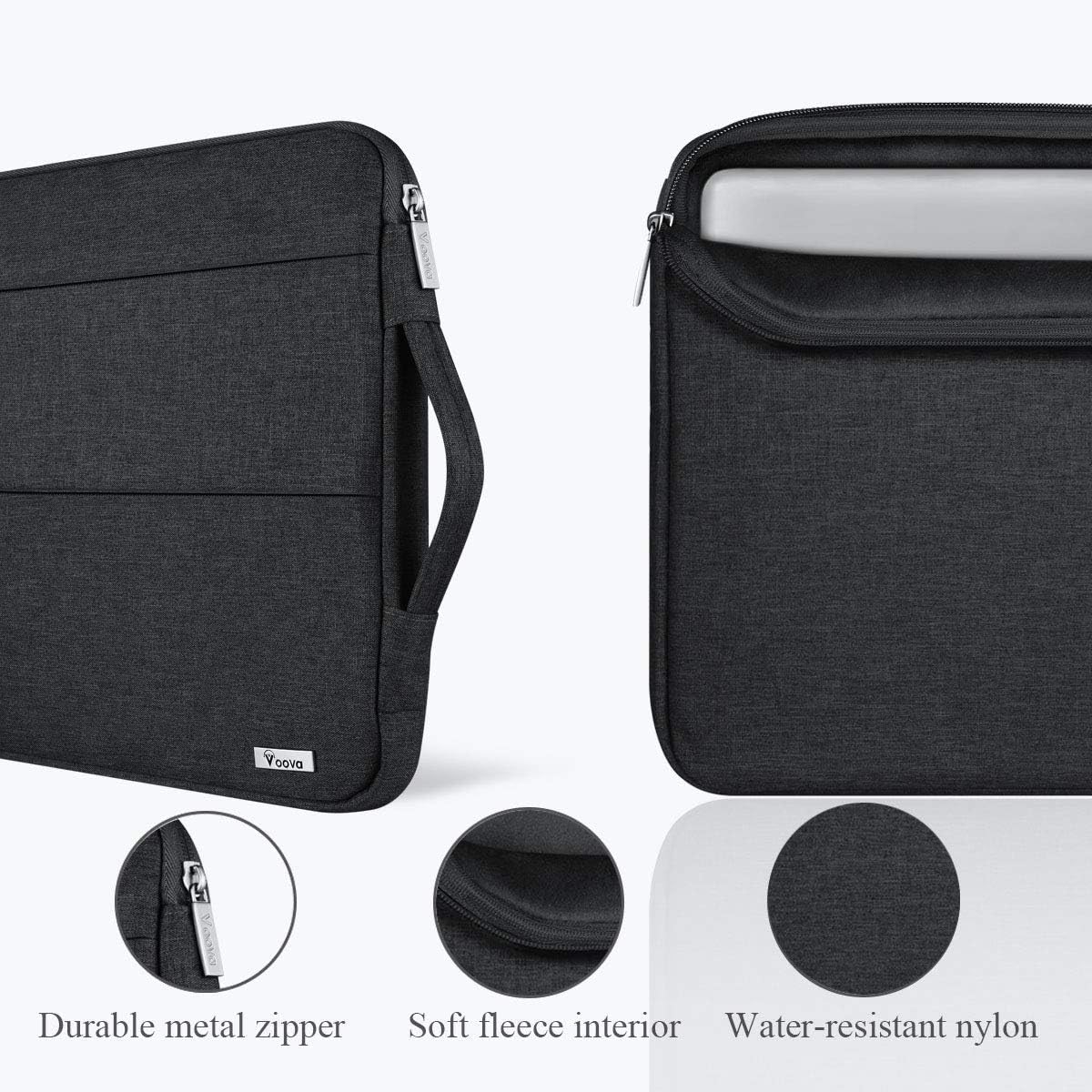 Black Laptop Sleeve for 15.6-16 Inch MacBook Pro 16 M1/M2/M3/M4 Max, Waterproof