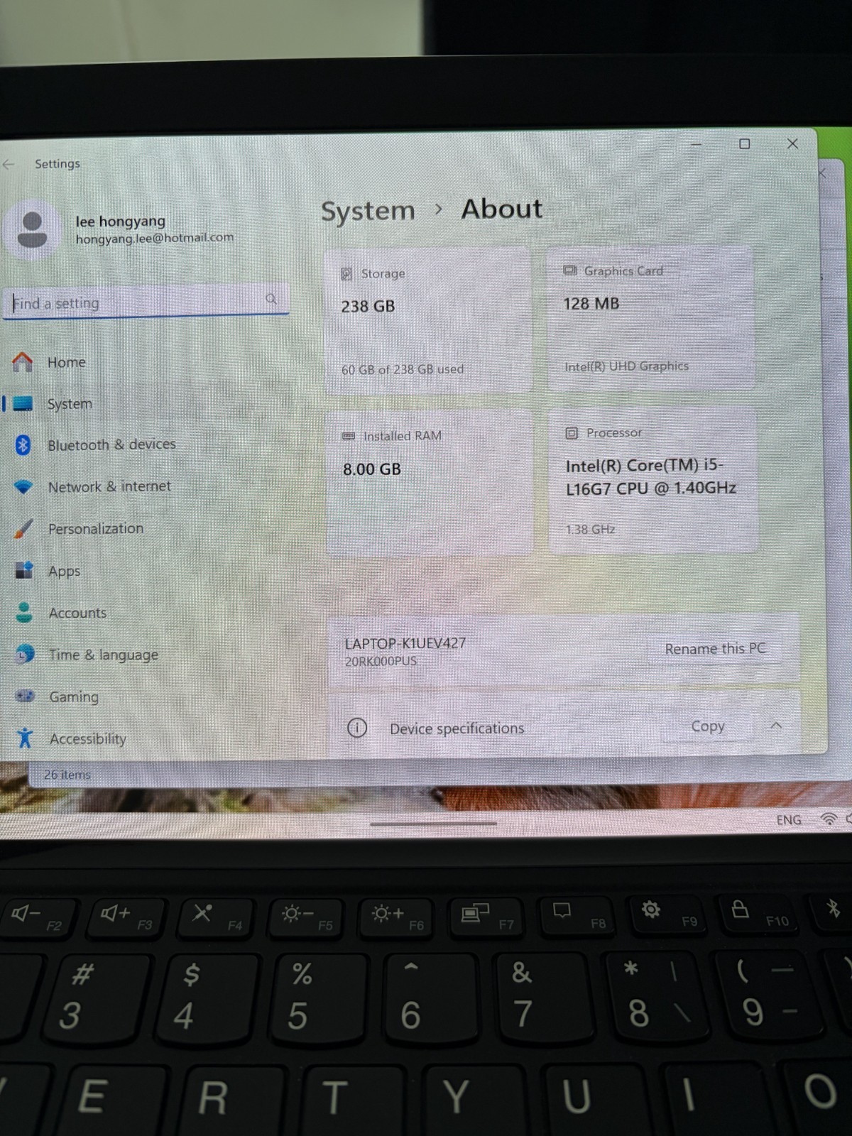 Lenovo ThinkPad X1 Fold Gen 1 13 2K TOUCH 1.4 GHz i5-L16G7 8GB 256GB SSD