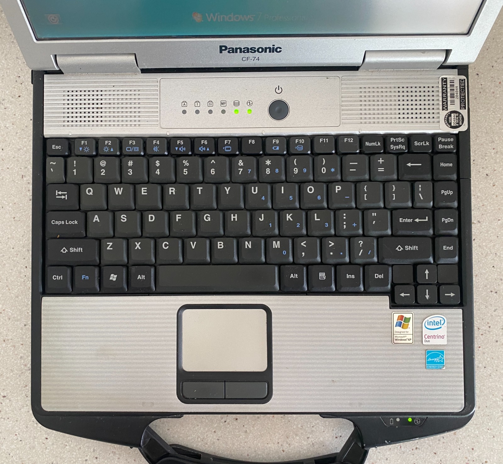 Panasonic Toughbook CF-74 Windows 7 Pro Powers On Used